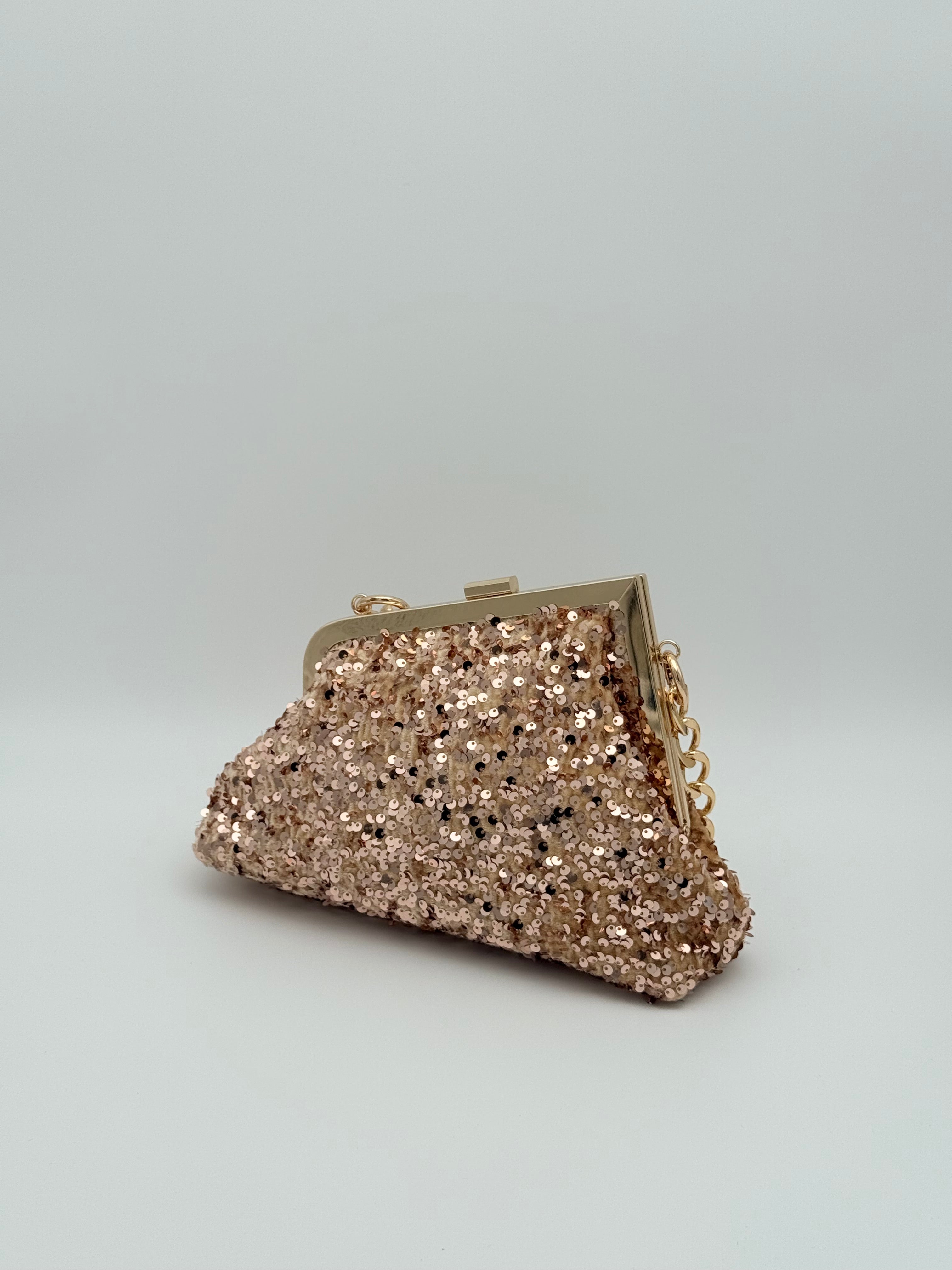 Sequin clutch - Gold