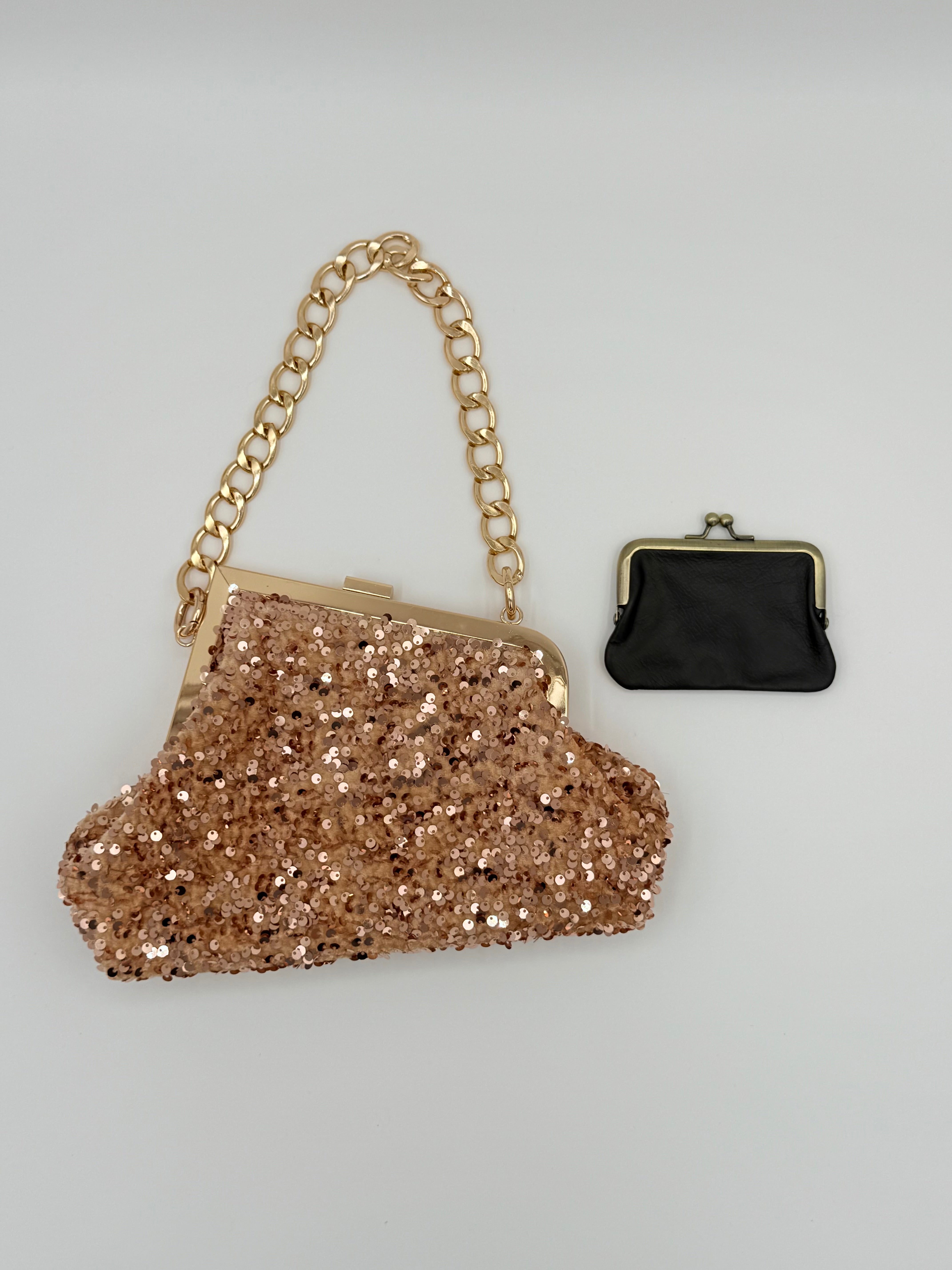 Sequin clutch - Gold