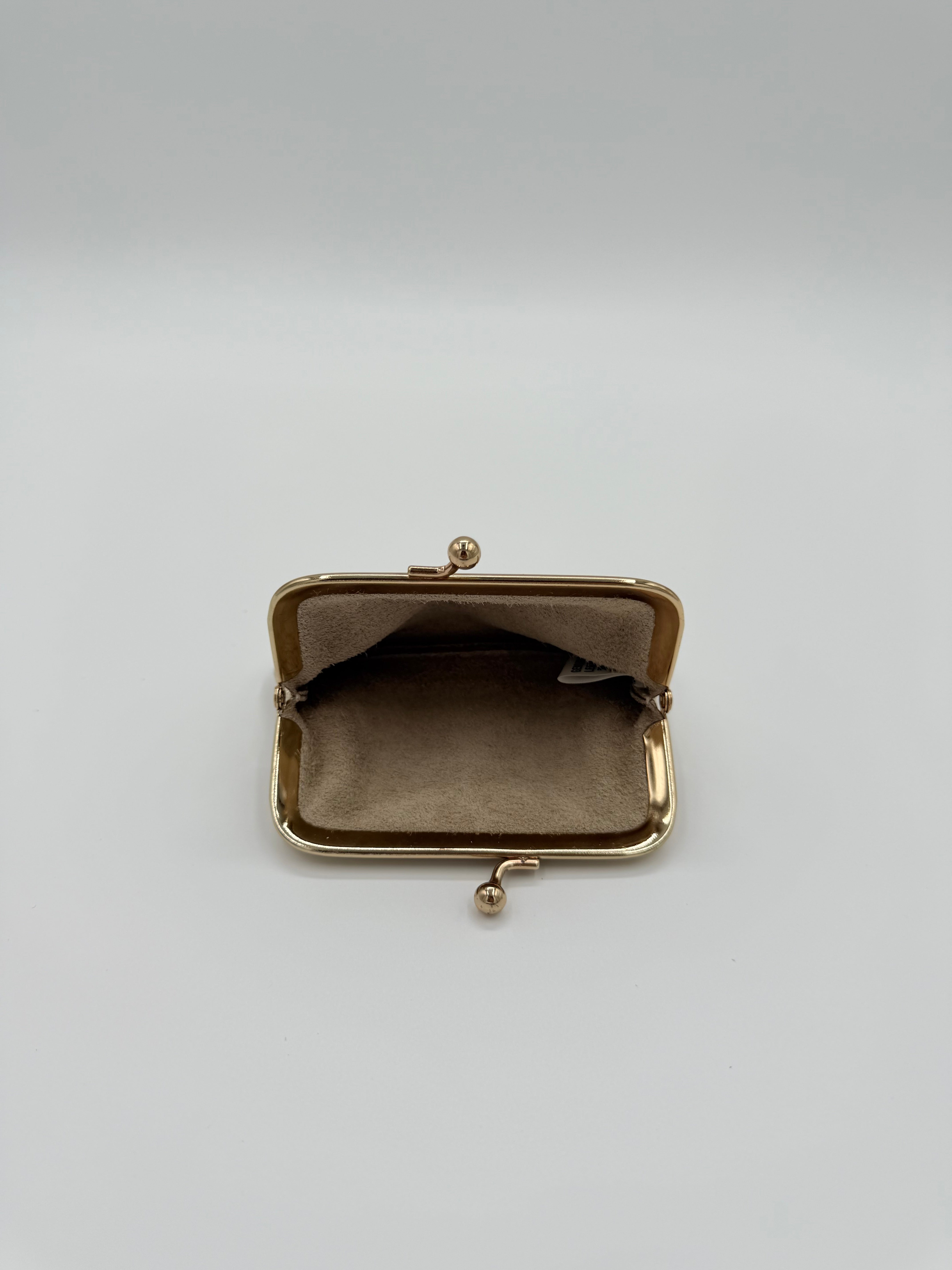 Clip wallet - Metallic gold