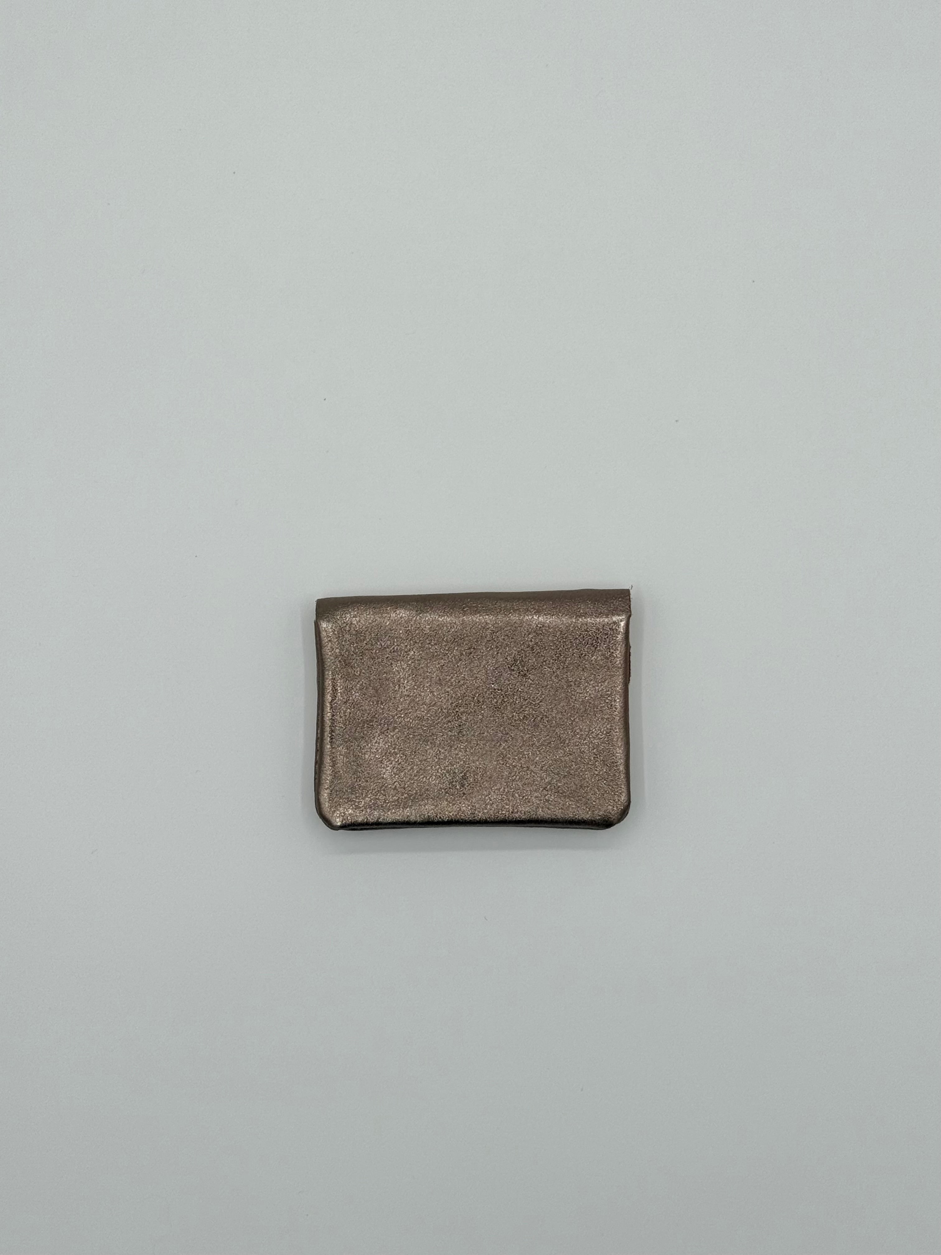Leather wallet - Metallic bronze