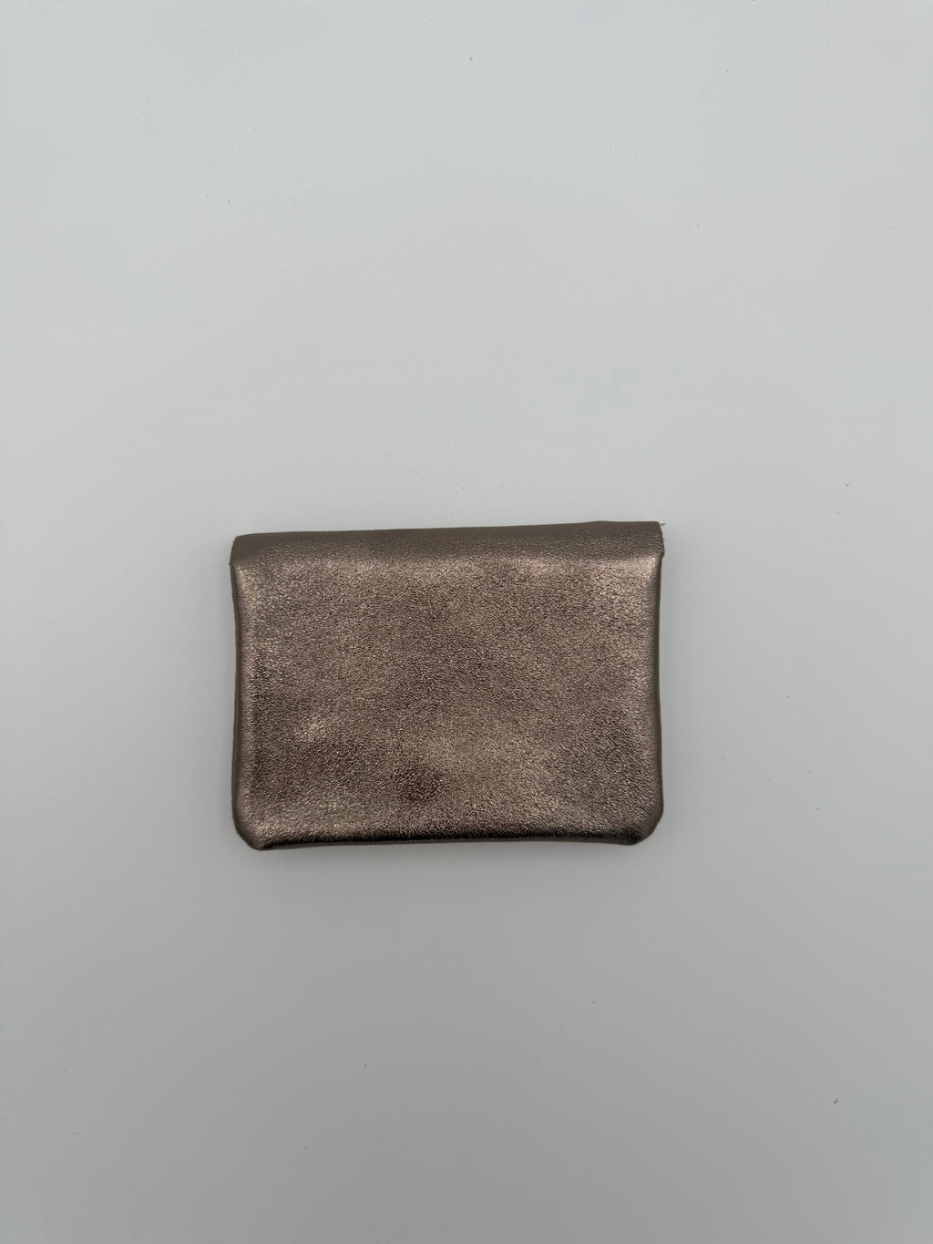 Leather wallet - Metallic bronze