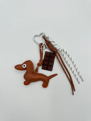 Bag charm Dachshund Luna - Brown