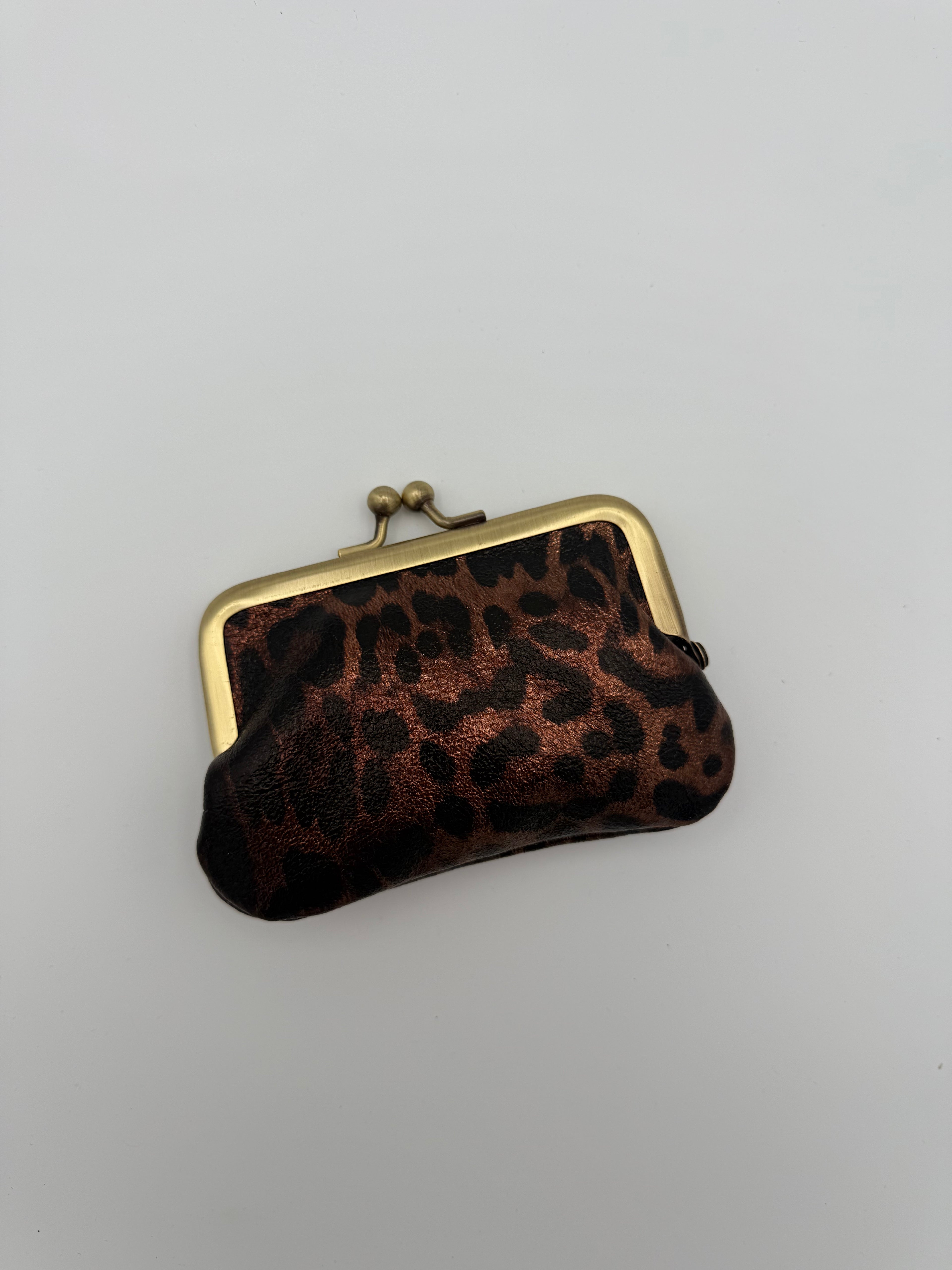 Clip wallet - Metallic gold