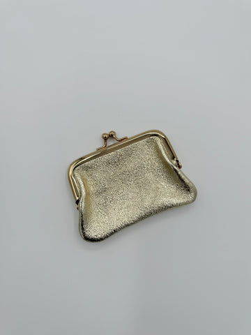 Clip wallet - Metallic gold