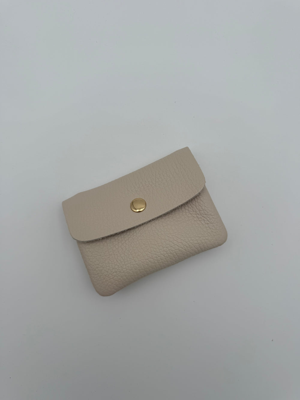 Lederen portemonnee - Beige