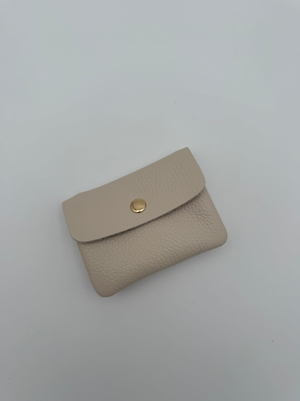 Leather wallet - Metallic gold
