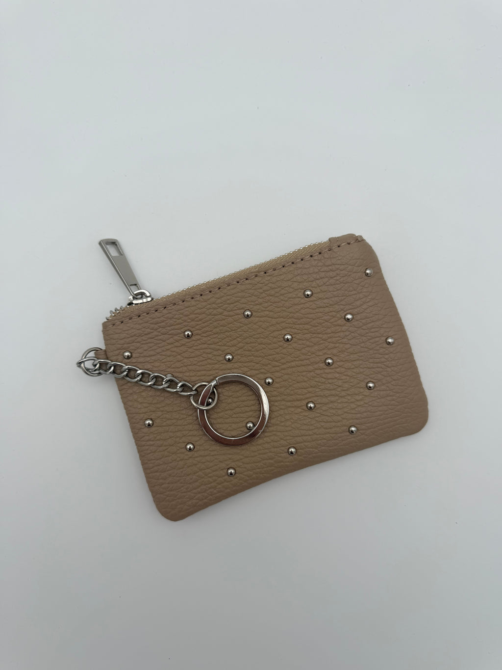 Leather case - Wallet beige