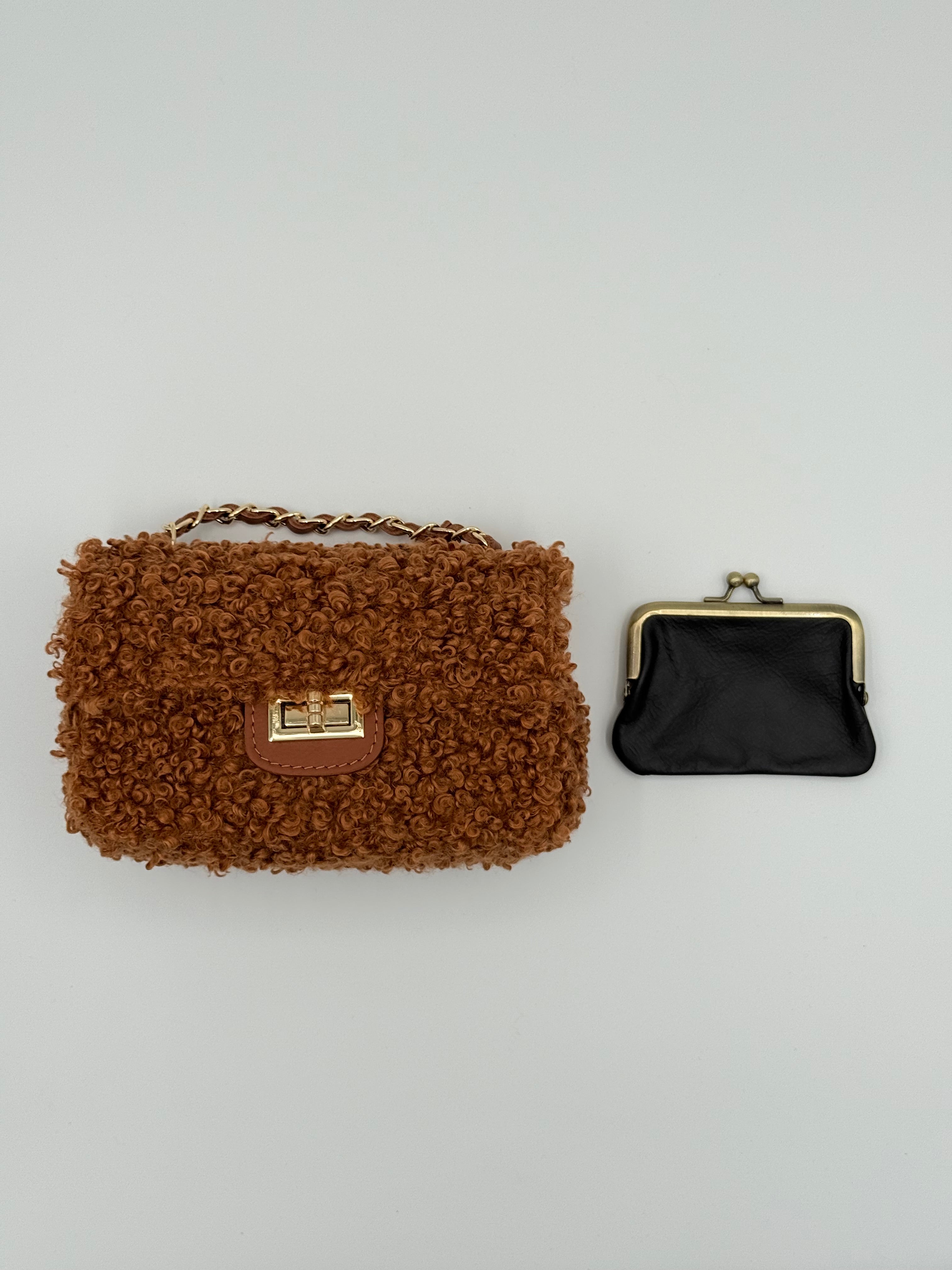 Teddy schoudertas - Apricot