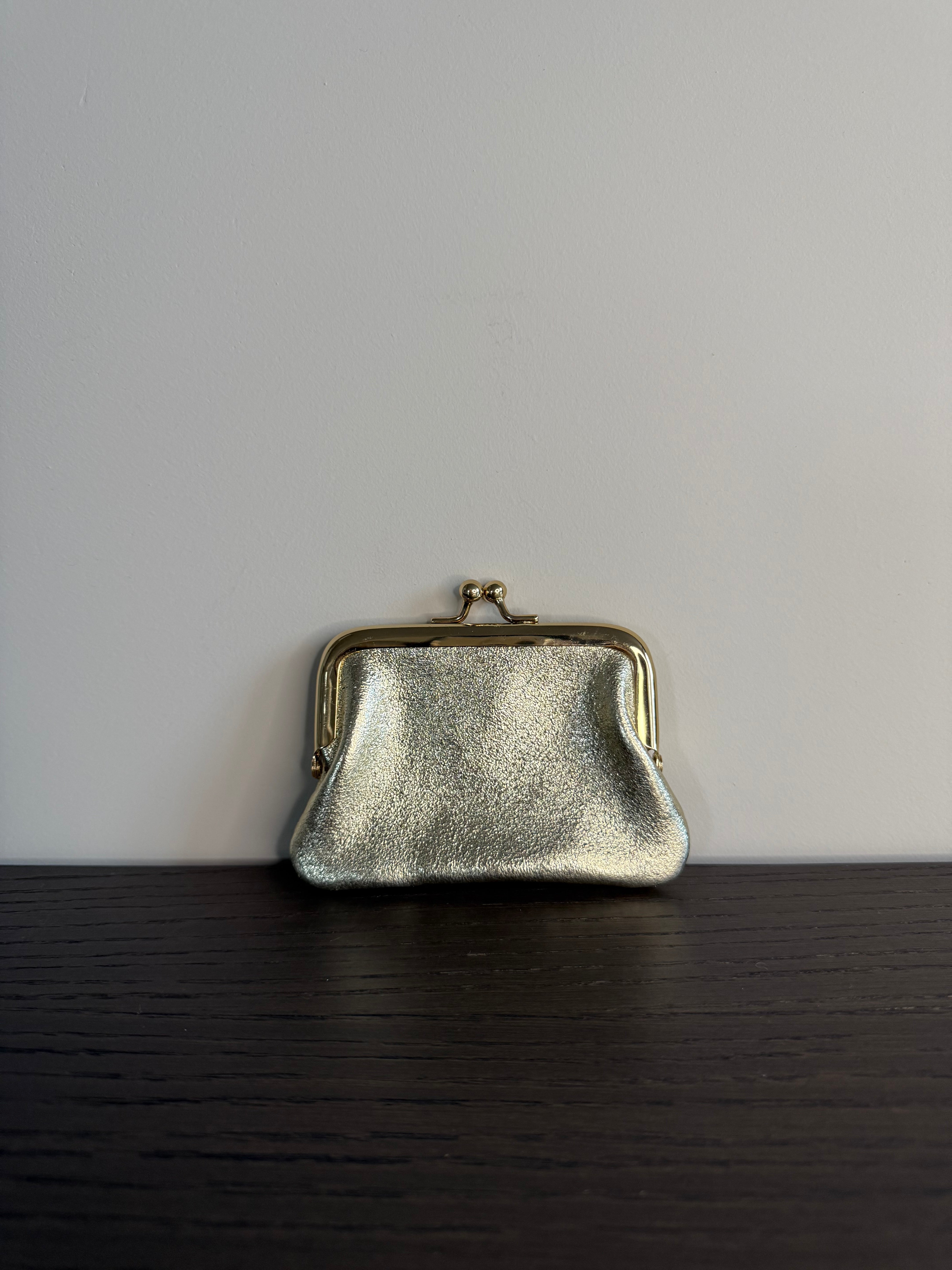 Knip Portemonnee Metallic Gold