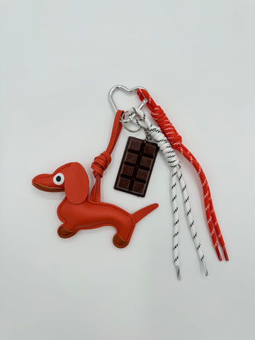 Bag charm Dachshund Luna - Orange
