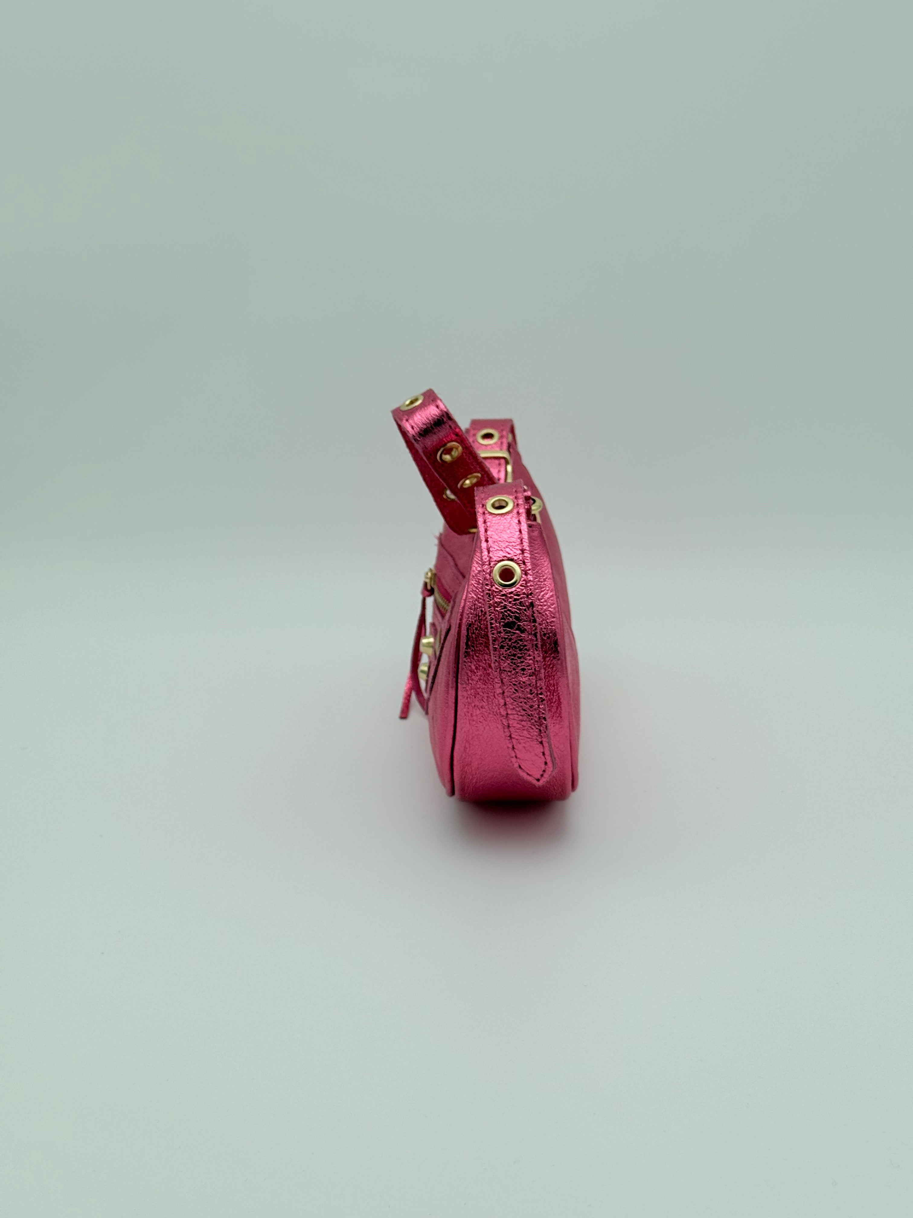 Torino schoudertas - Metallic roze