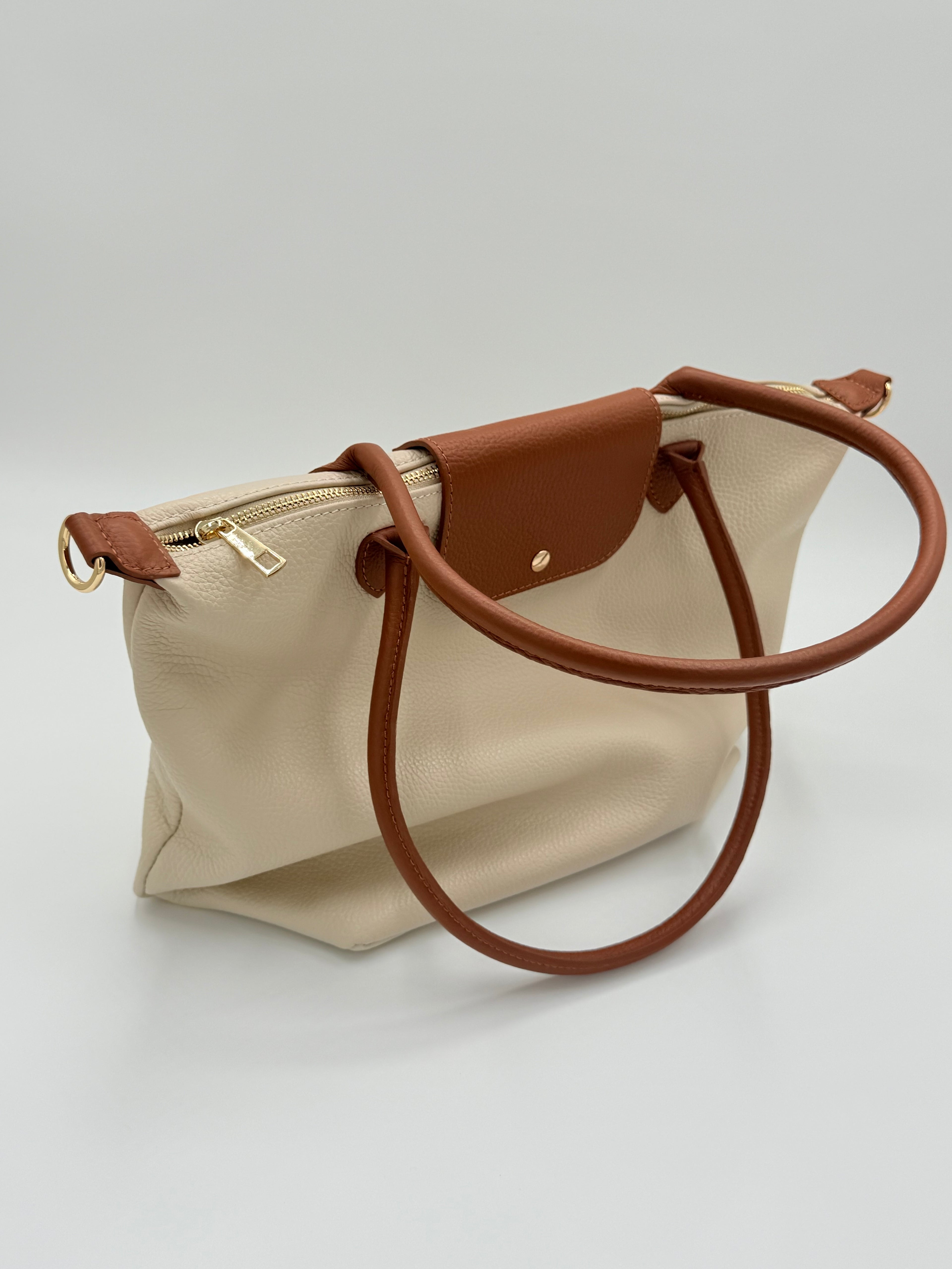 Milano schoudertas XL - Beige