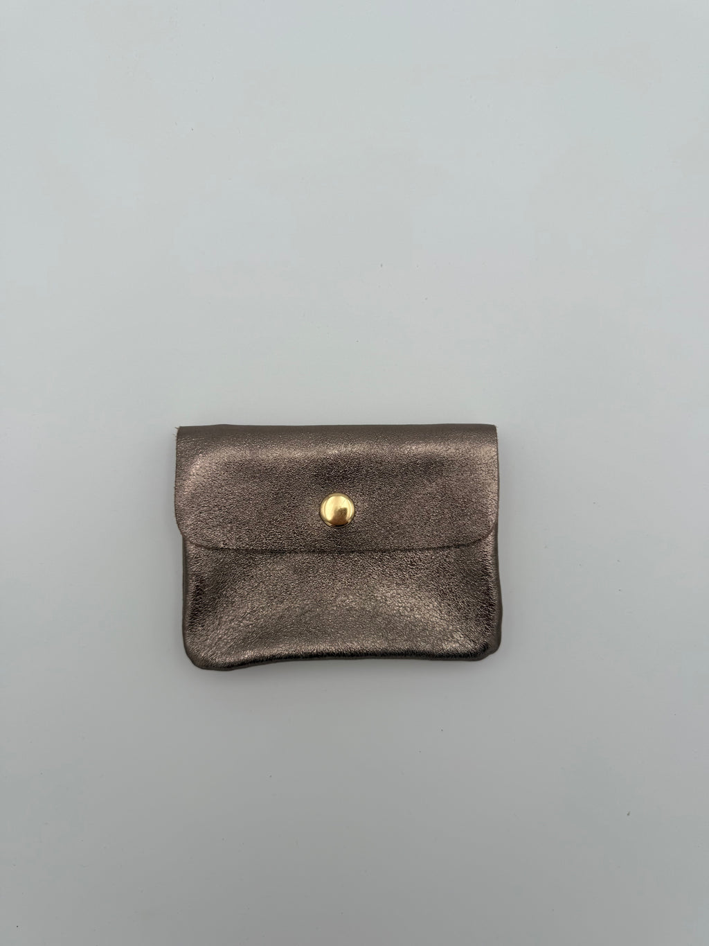 Leather wallet - Metallic bronze