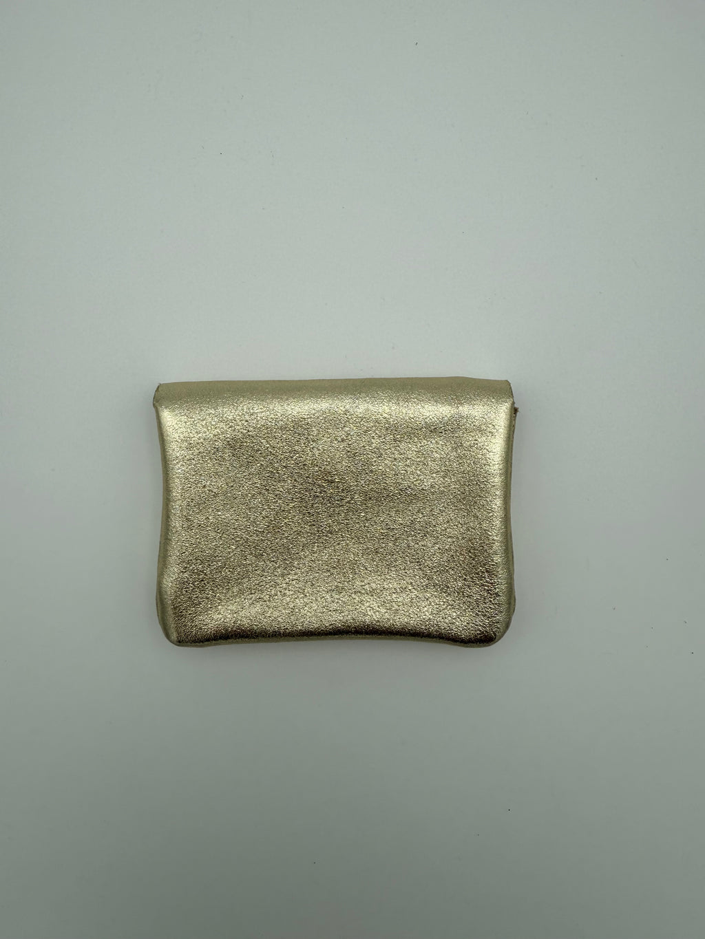 Leather wallet - Metallic gold