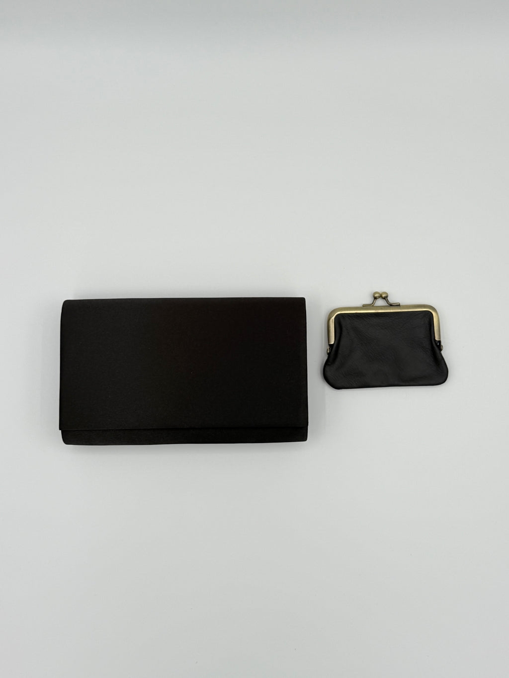 Satijnen clutch - Zwart