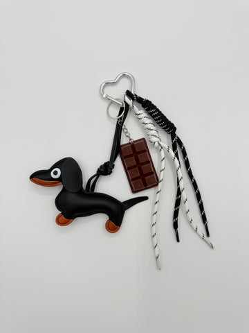 Bag charm Dachshund Luna - Black