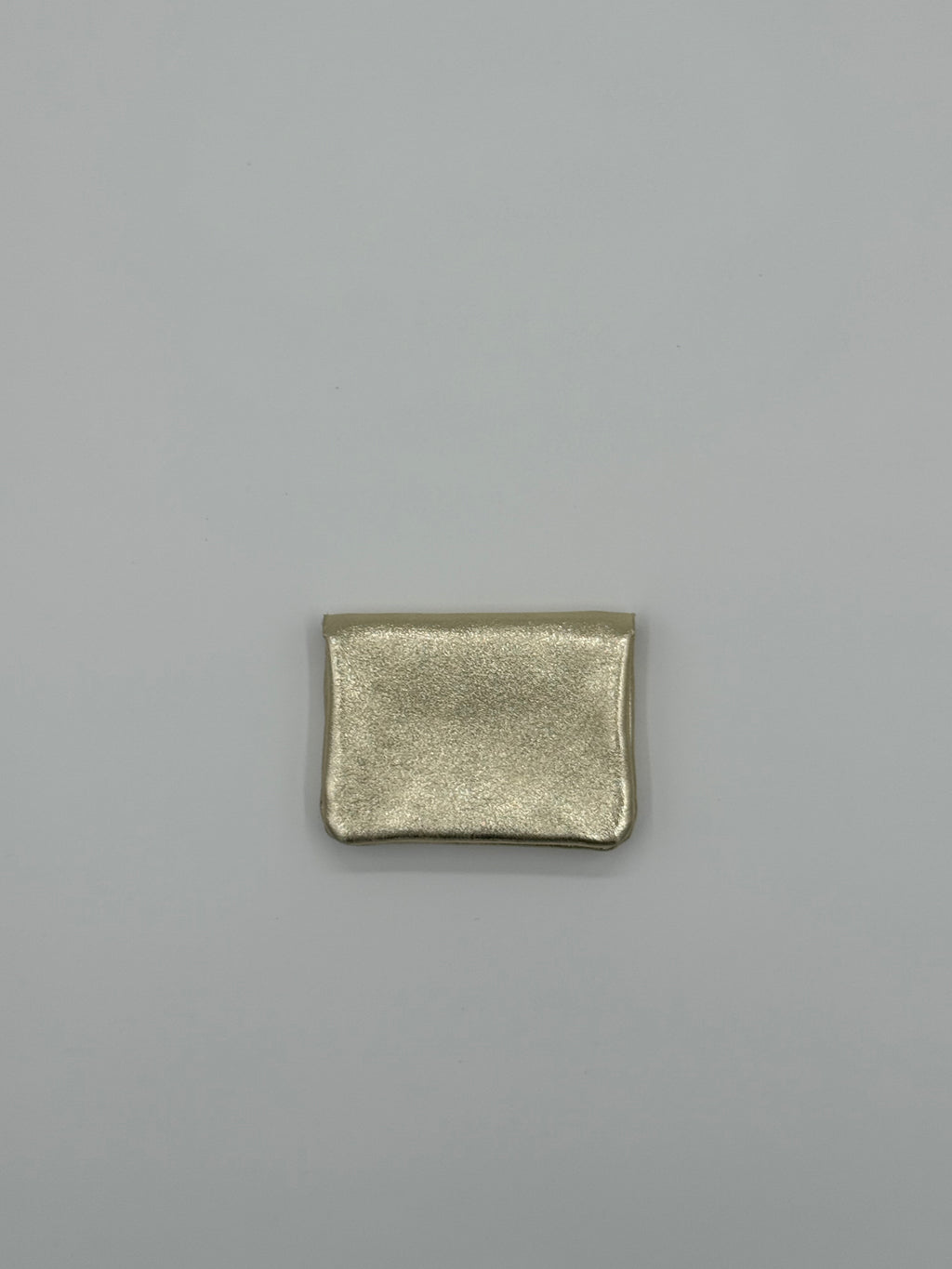 Lederen portemonnee - Metallic goud