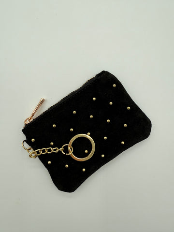 Leather suede case - Wallet black