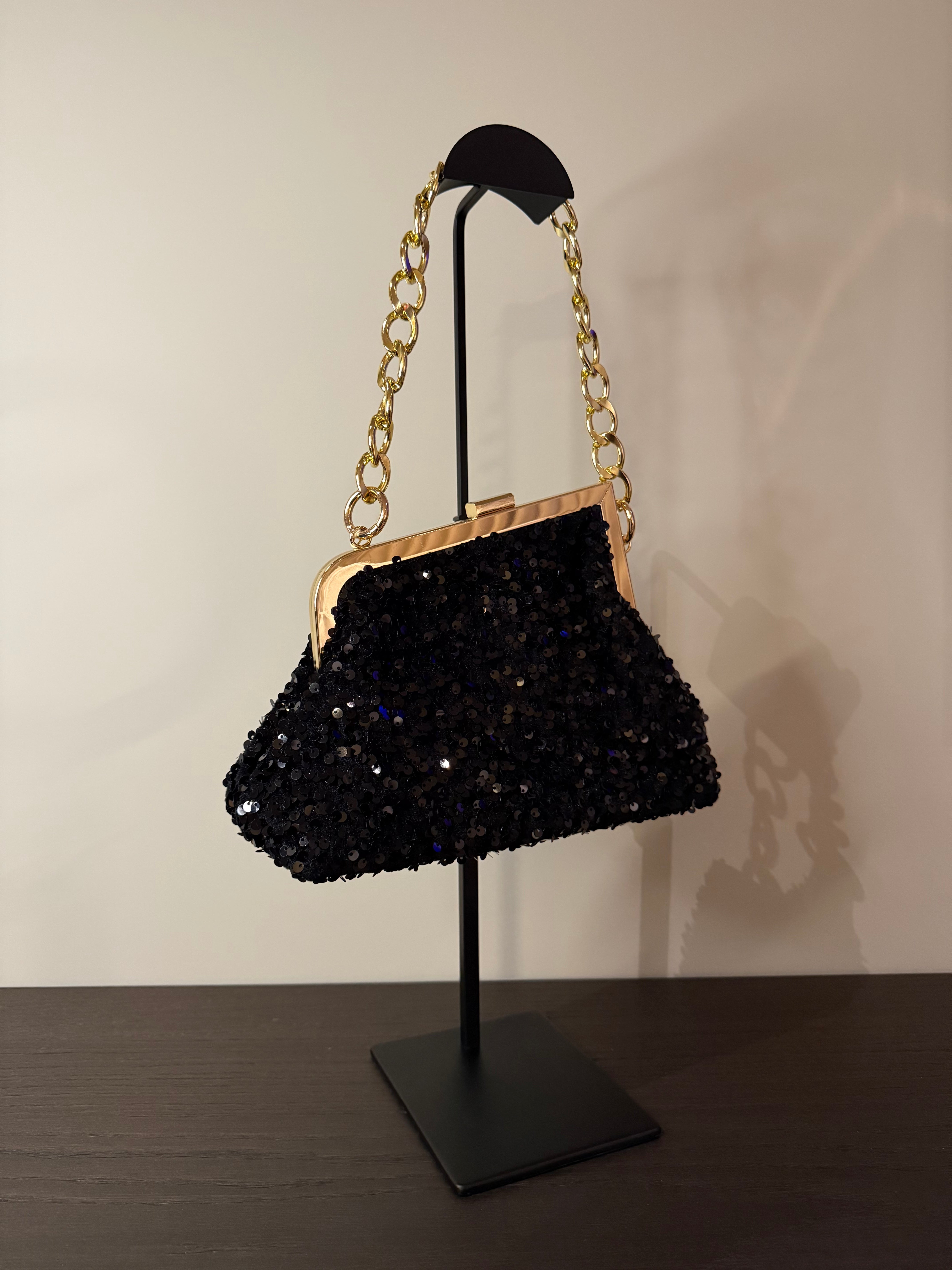 Clutch Pailletten Black