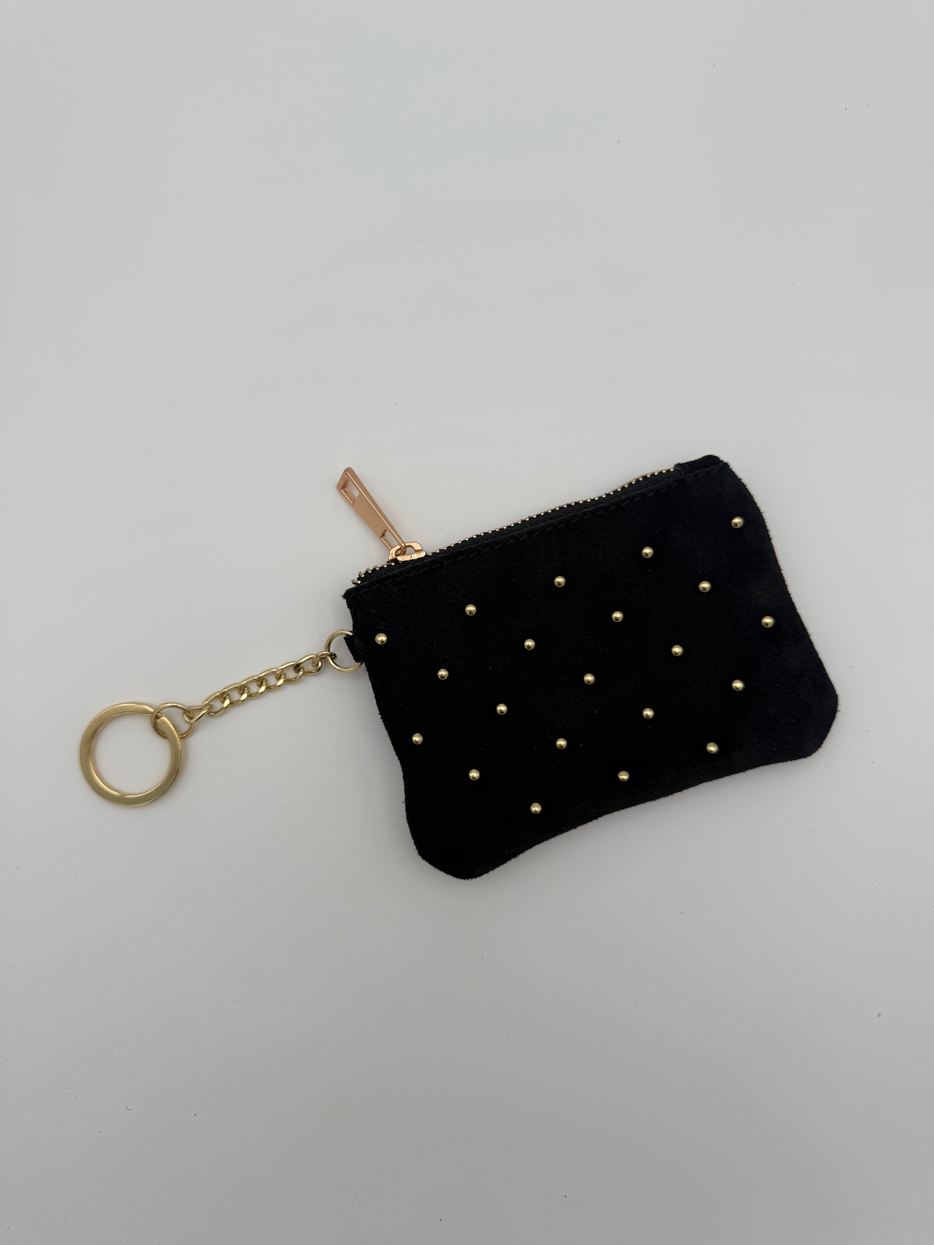 Leather suede case - Wallet black