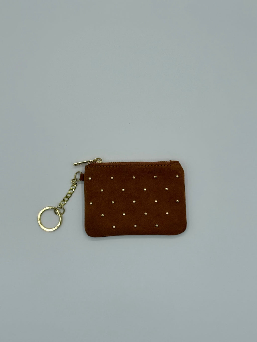 Lederen suede etui - Portemonnee bruin