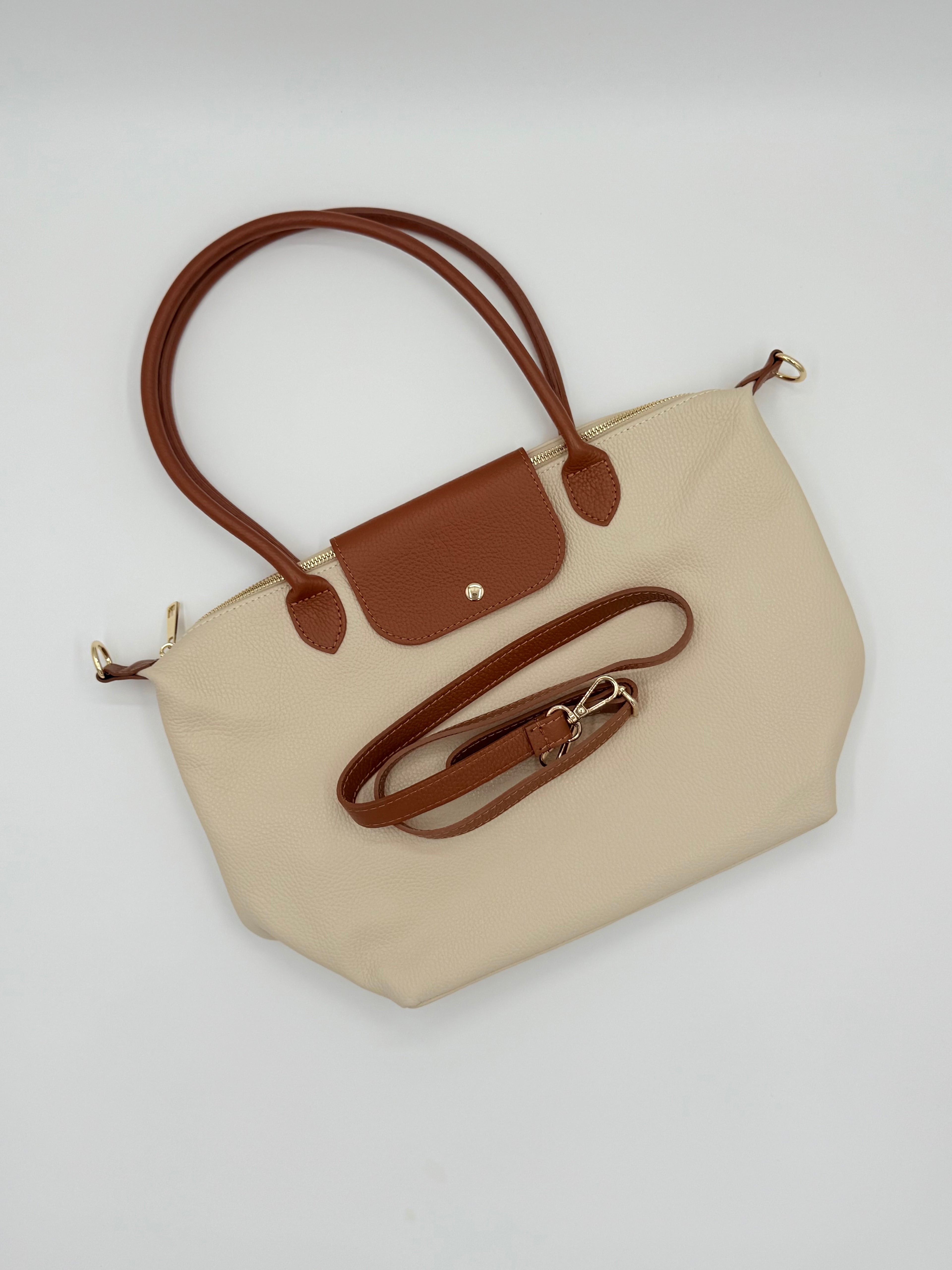 Milano schoudertas XL - Beige