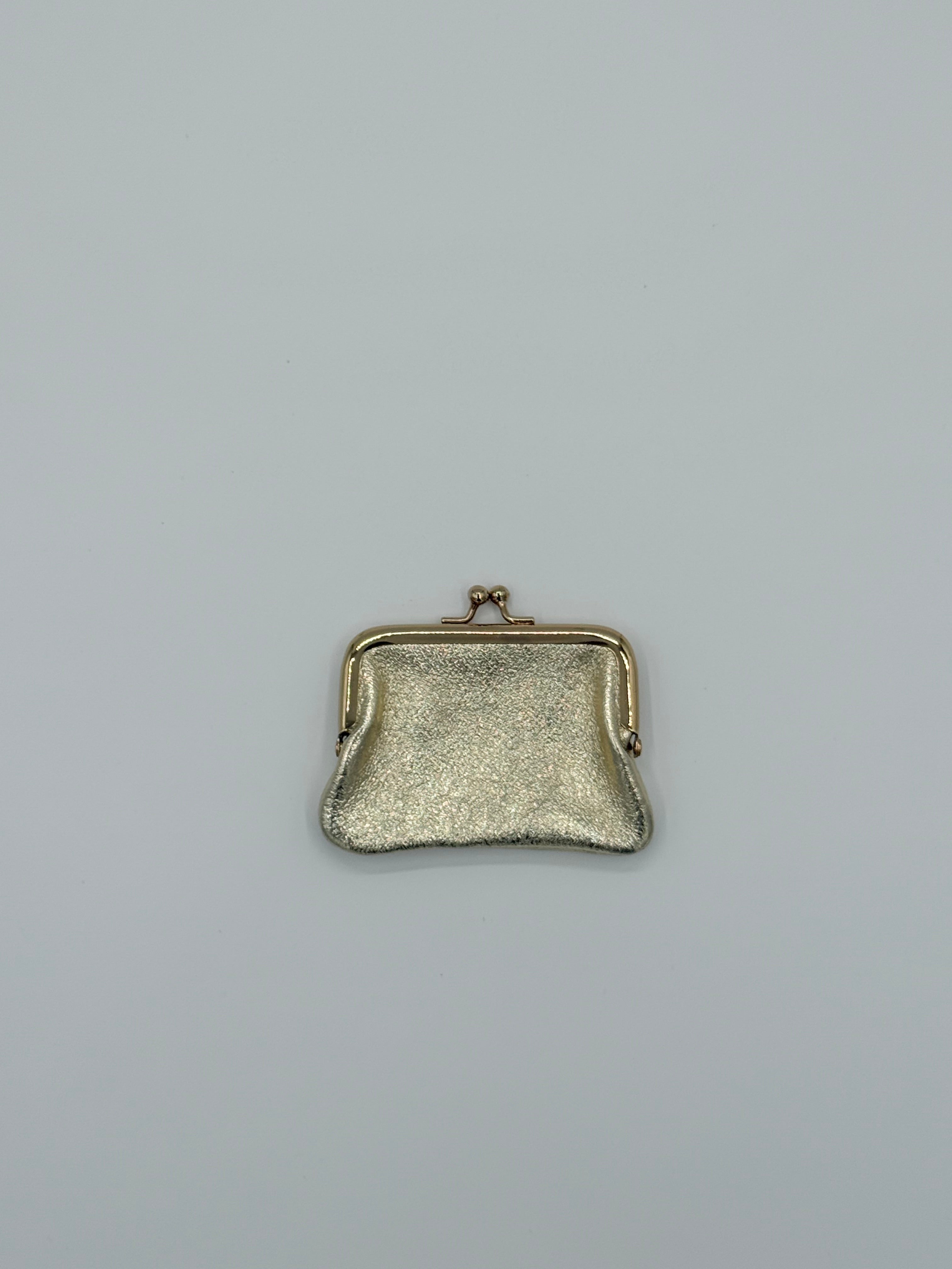 Clip wallet - Metallic gold