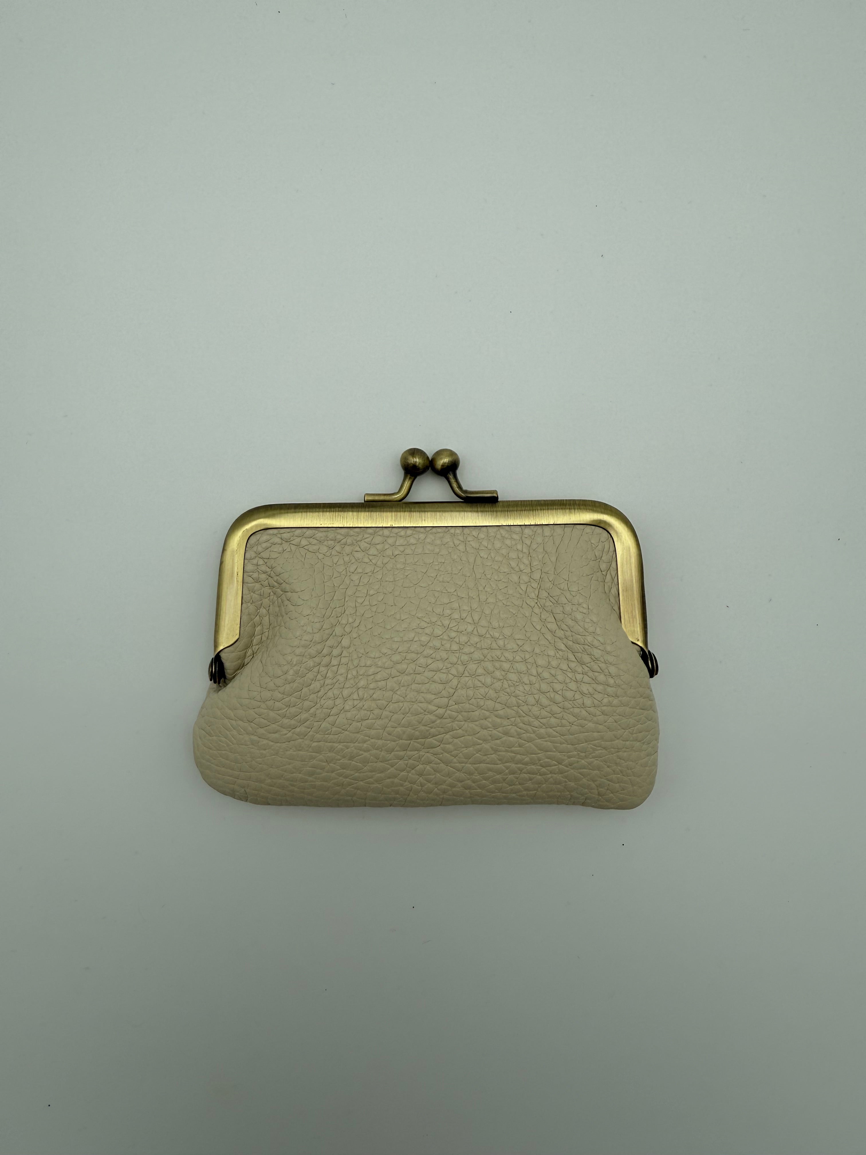 Clip wallet - Beige