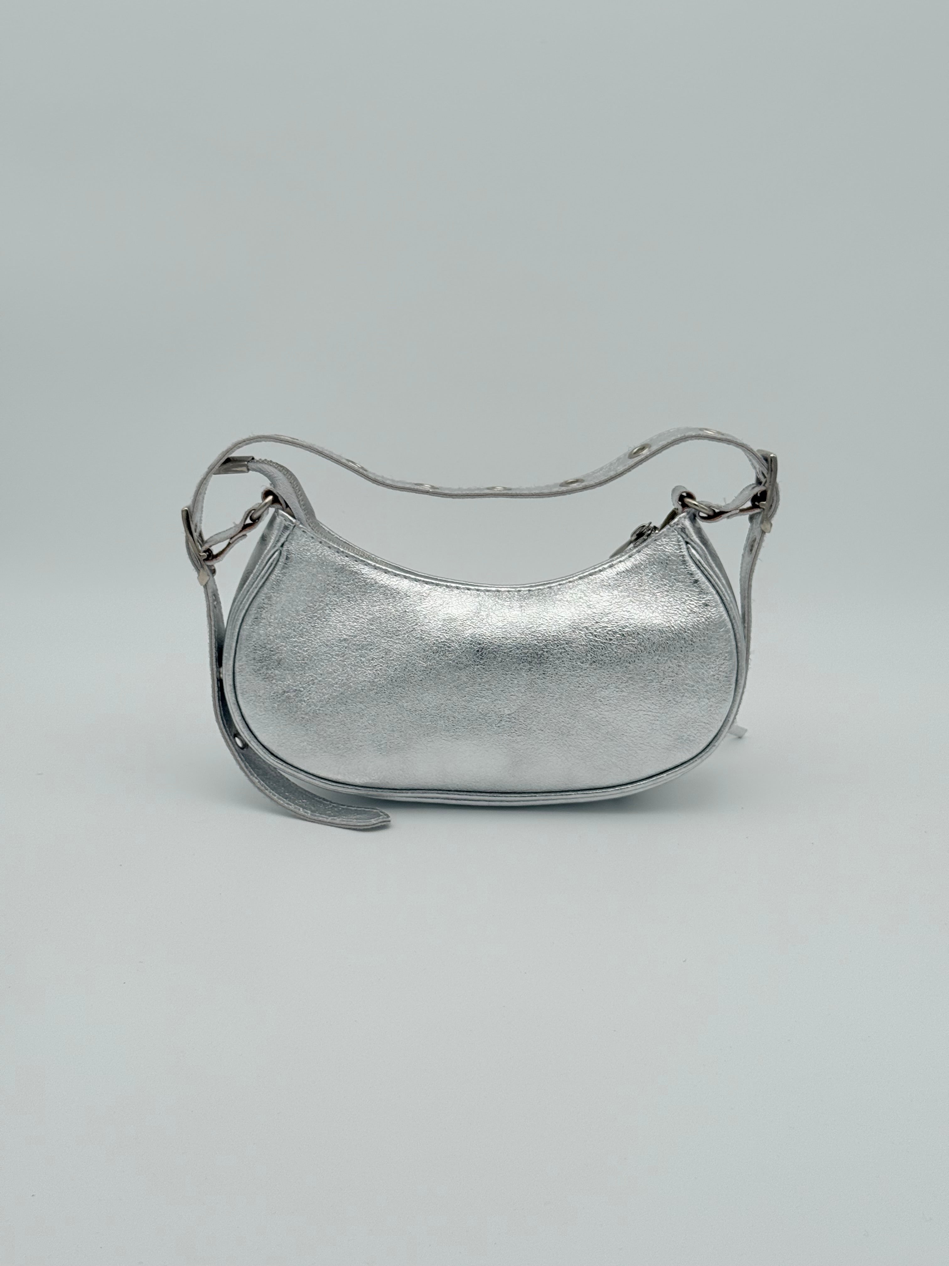 Torino schoudertas - Metallic zilver