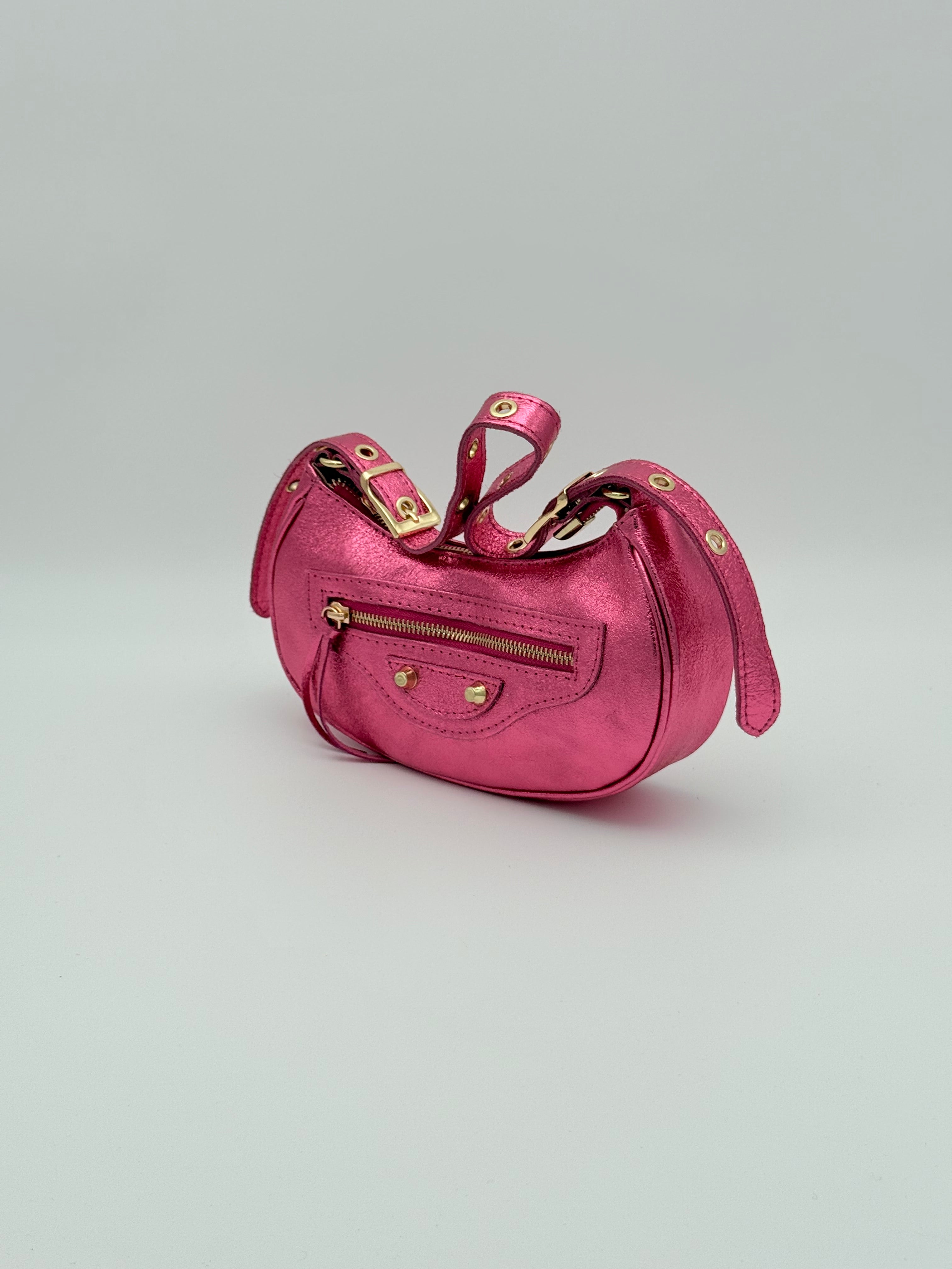 Torino shoulder bag - Metallic pink