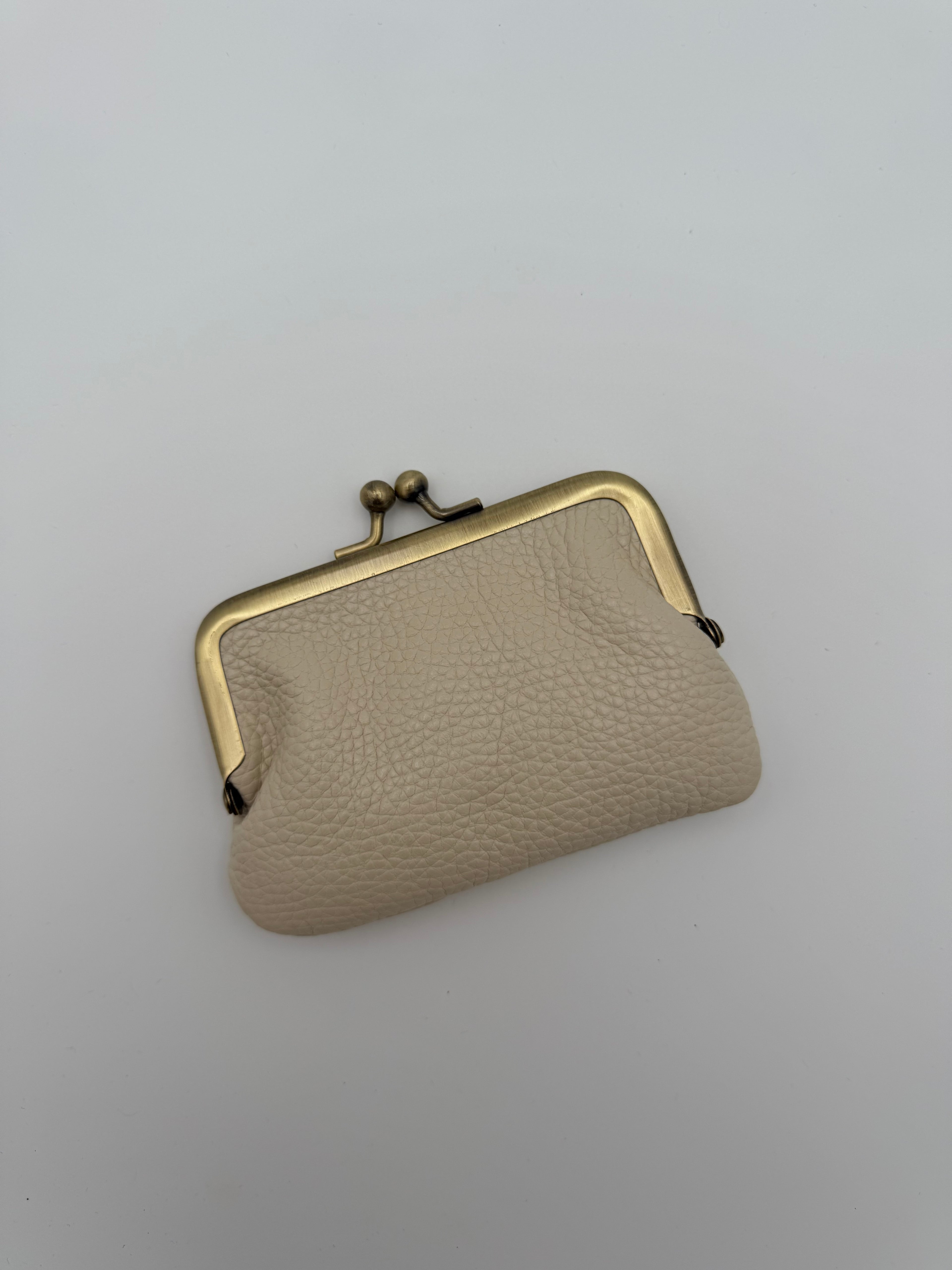 Clip wallet - Beige