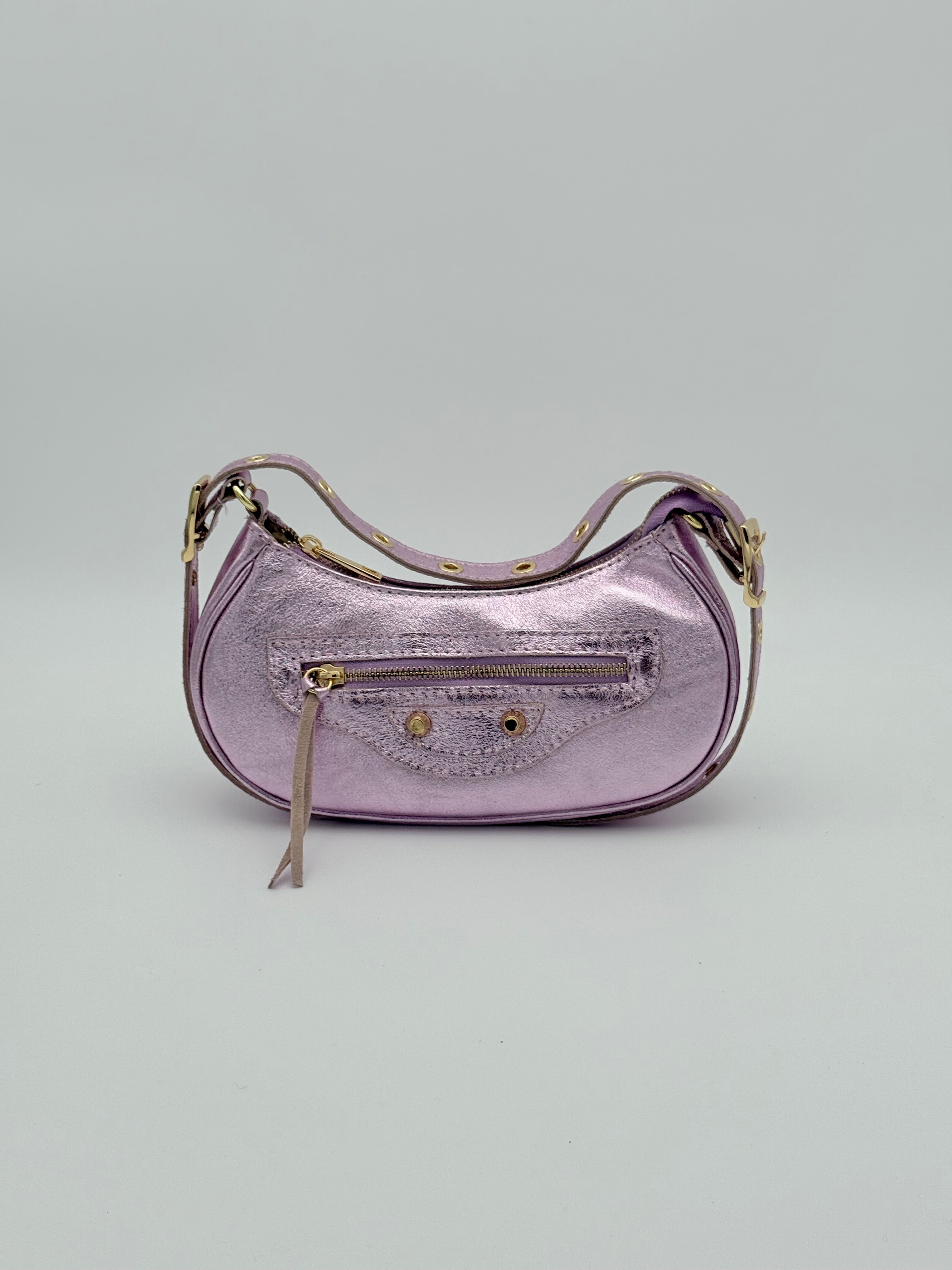 Torino shoulder bag - Metallic lilac