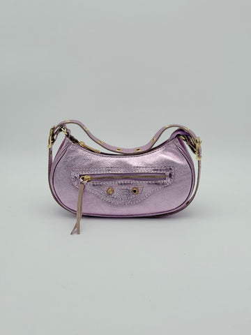 Torino shoulder bag - Metallic lilac