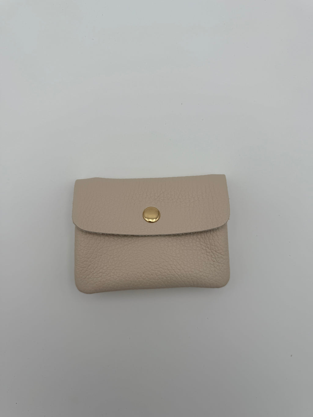 Leather wallet - Metallic gold
