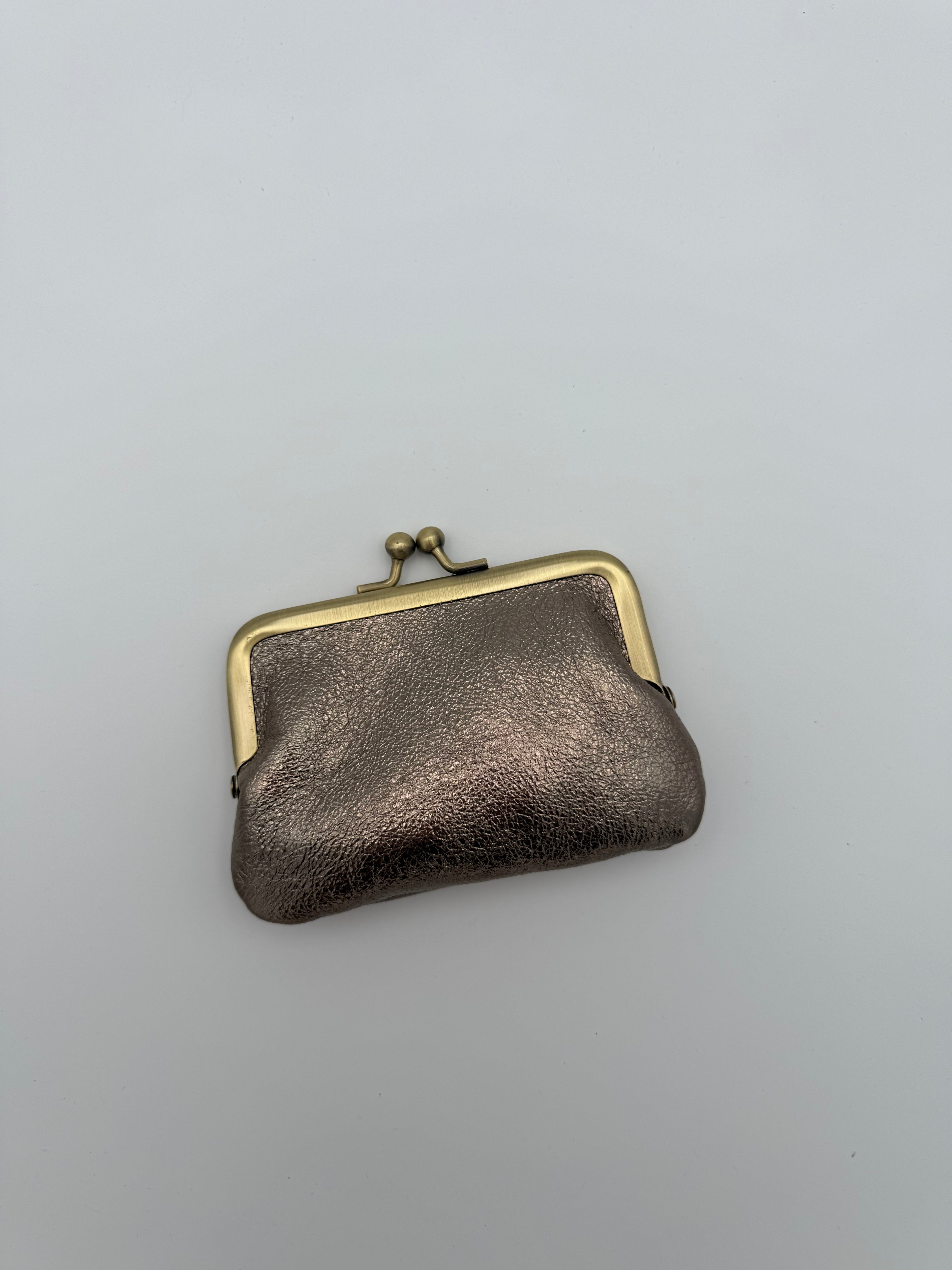 Clip wallet - Metallic gold