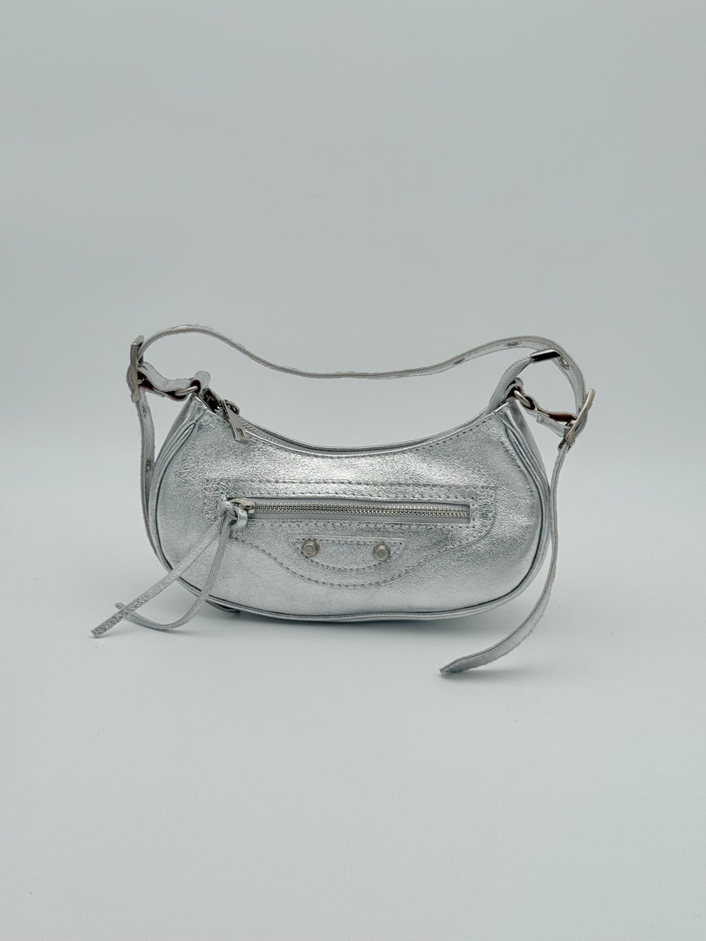 Torino schoudertas - Metallic zilver