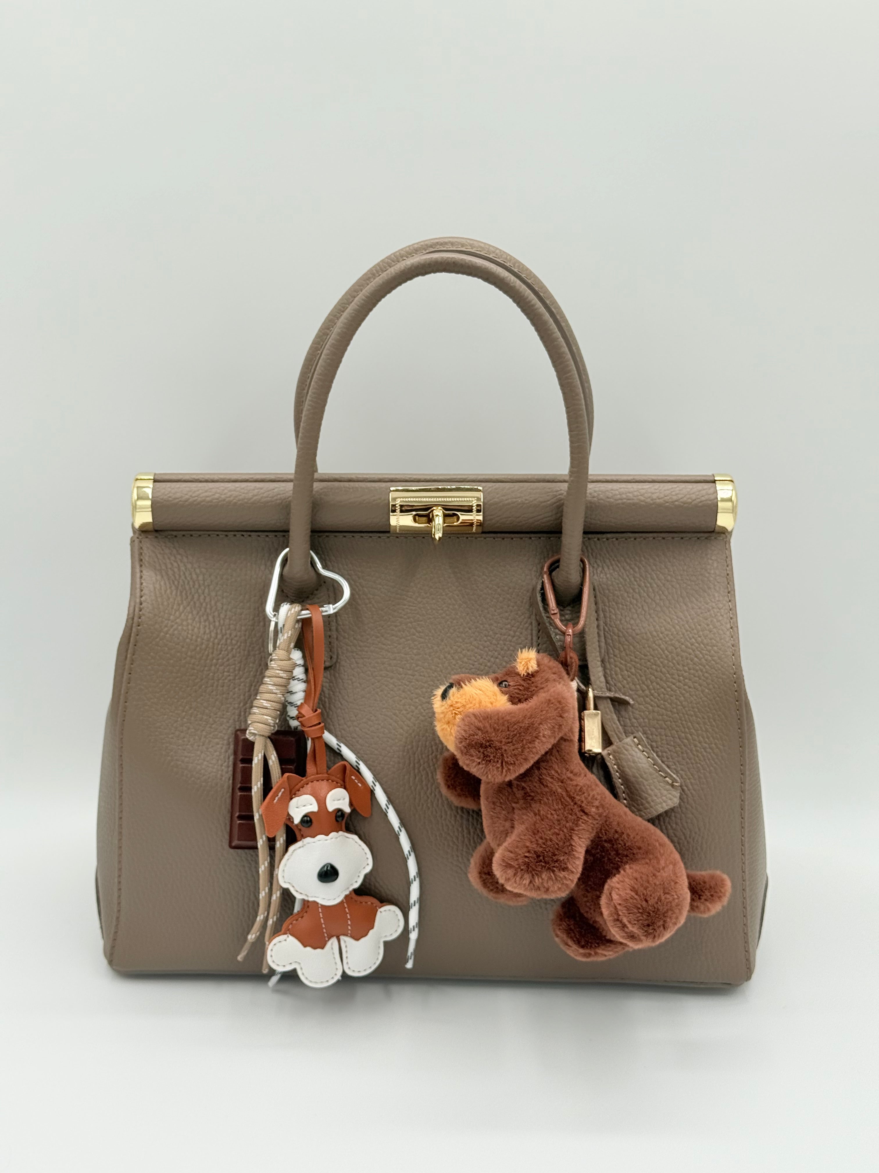 Bag charm Schnautzer Milo - Bruin