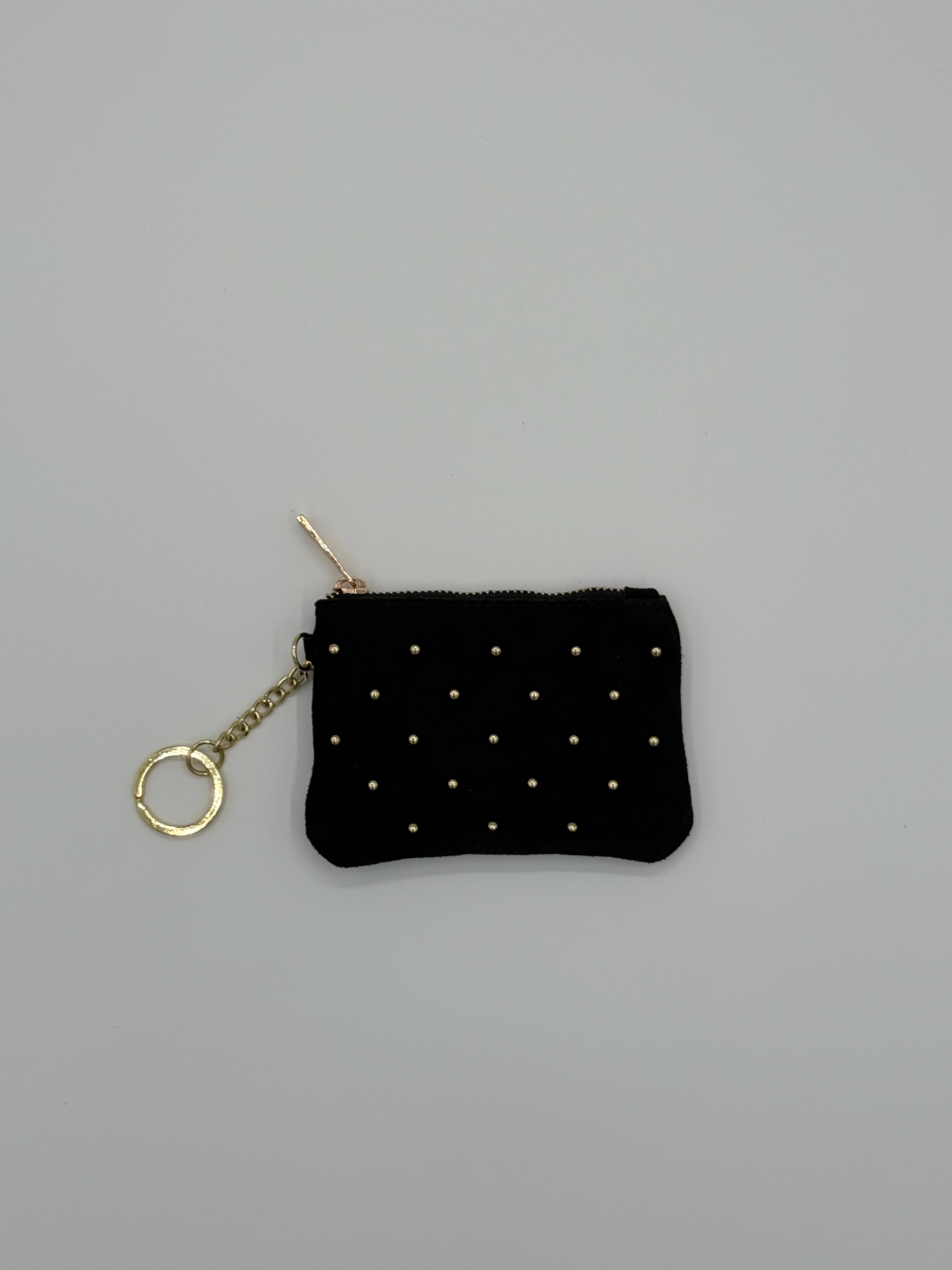 Leather suede case - Wallet black