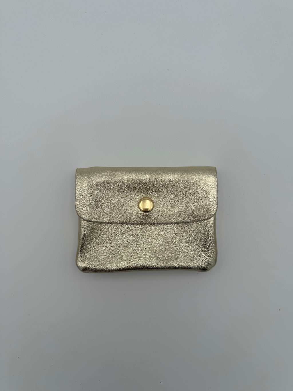 Leather wallet - Metallic gold