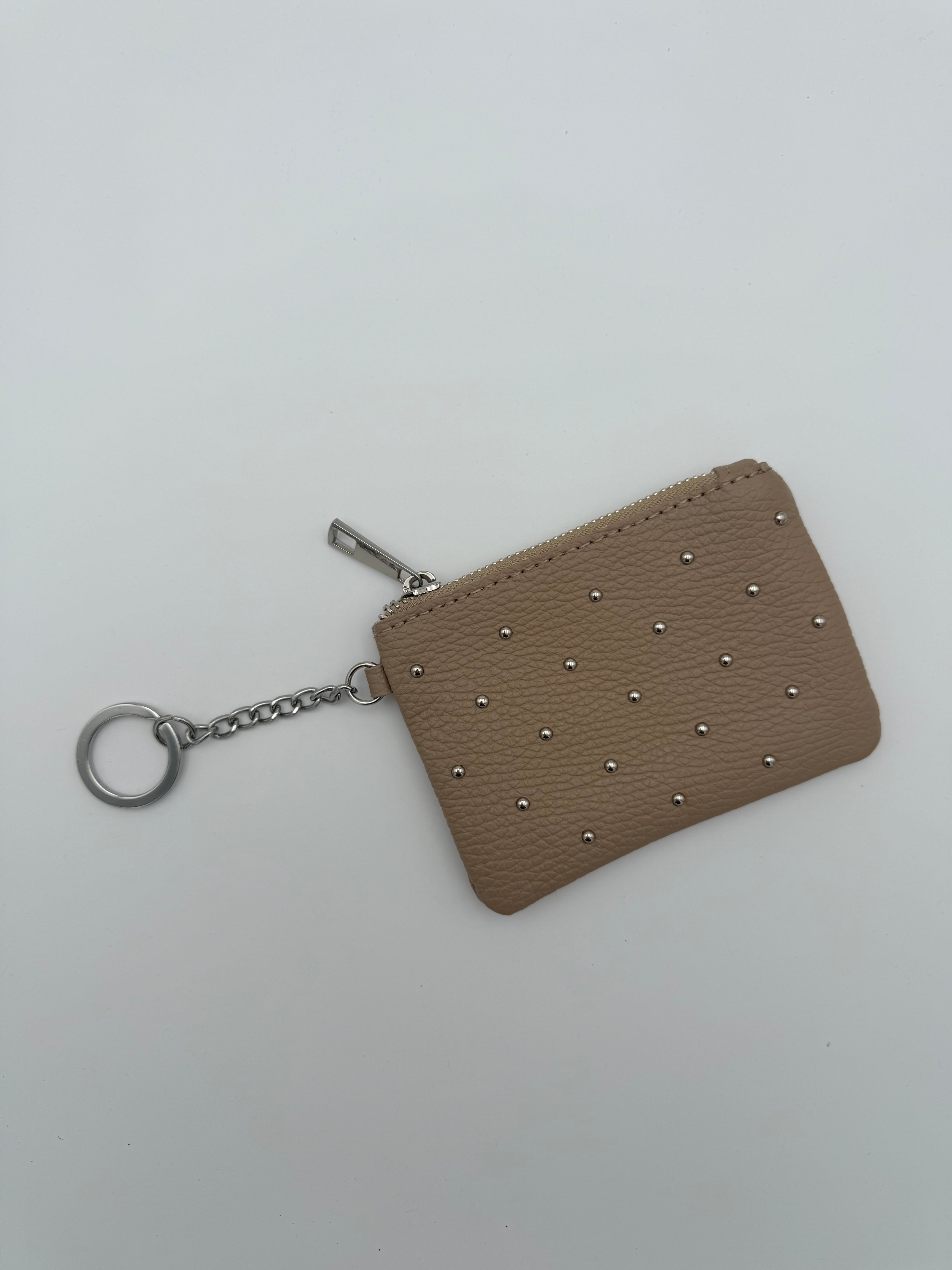Leather case - Wallet beige