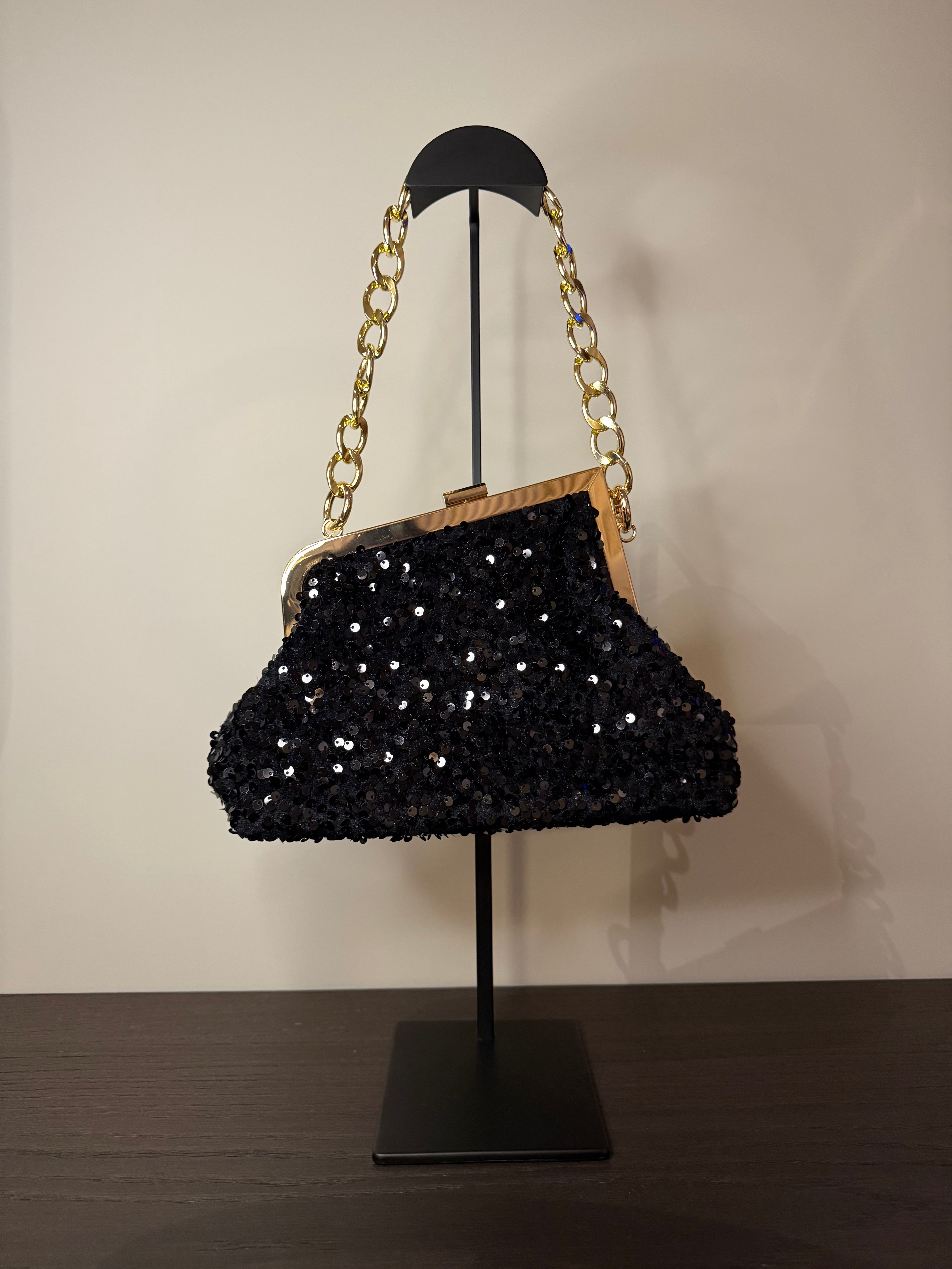 Clutch Pailletten Black