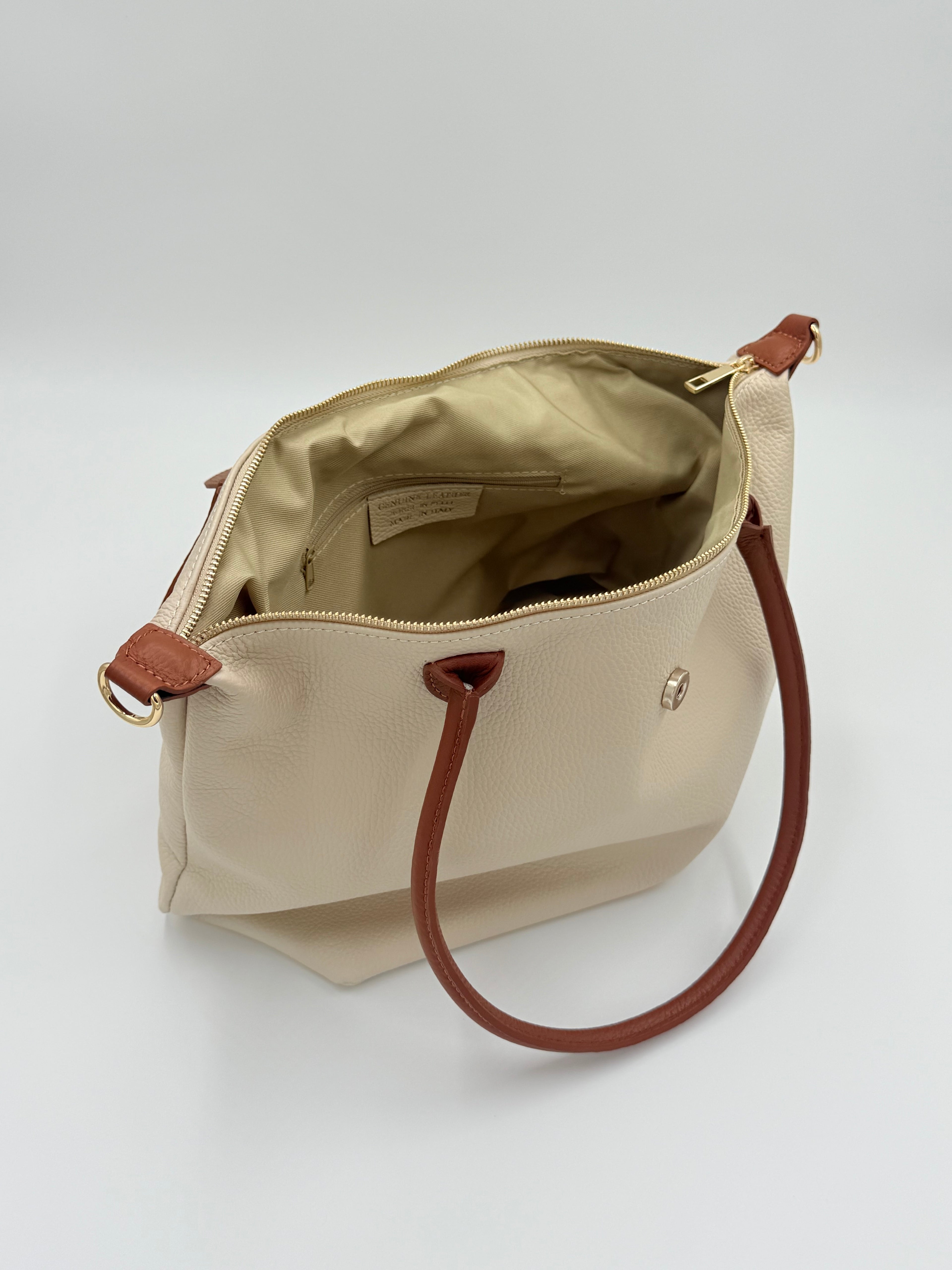 Milano schoudertas XL - Beige
