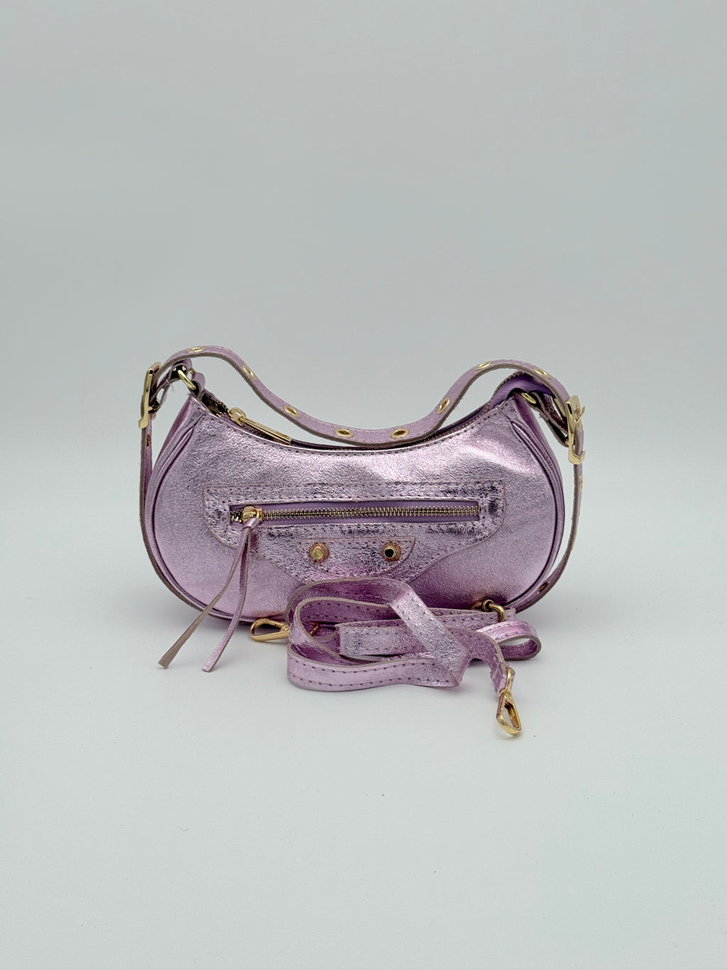 Torino schoudertas - Metallic lila