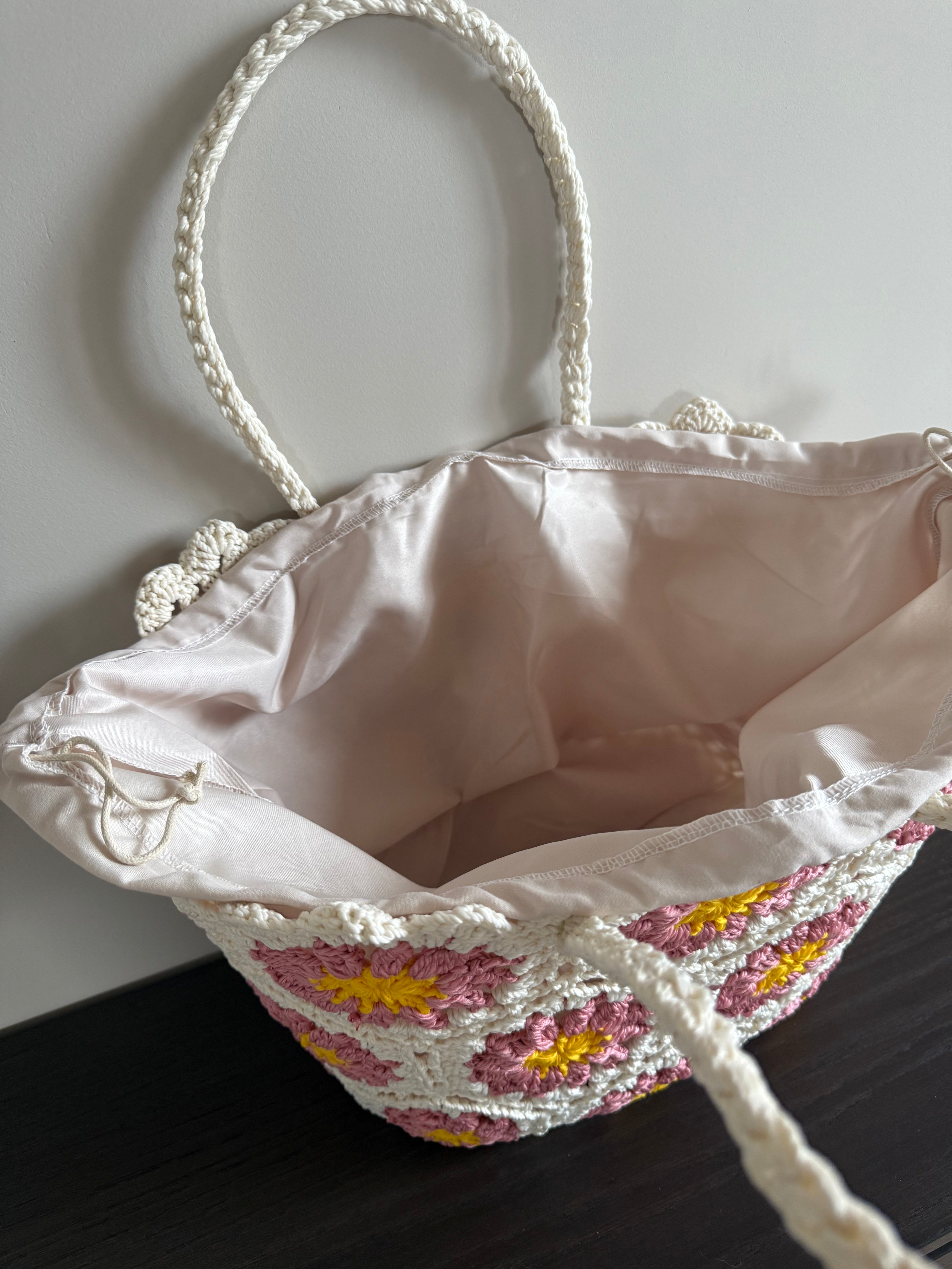 Strandtas Bloemen Roze